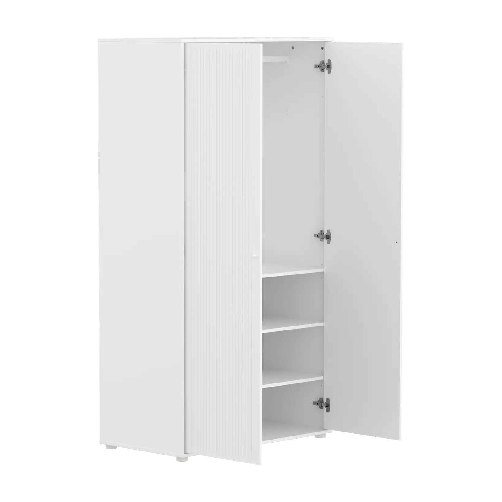 flexa-saga-kleiderschrank-2-t-ren-mit-rillen-f-e-und-griffe-eiche-wei image 6