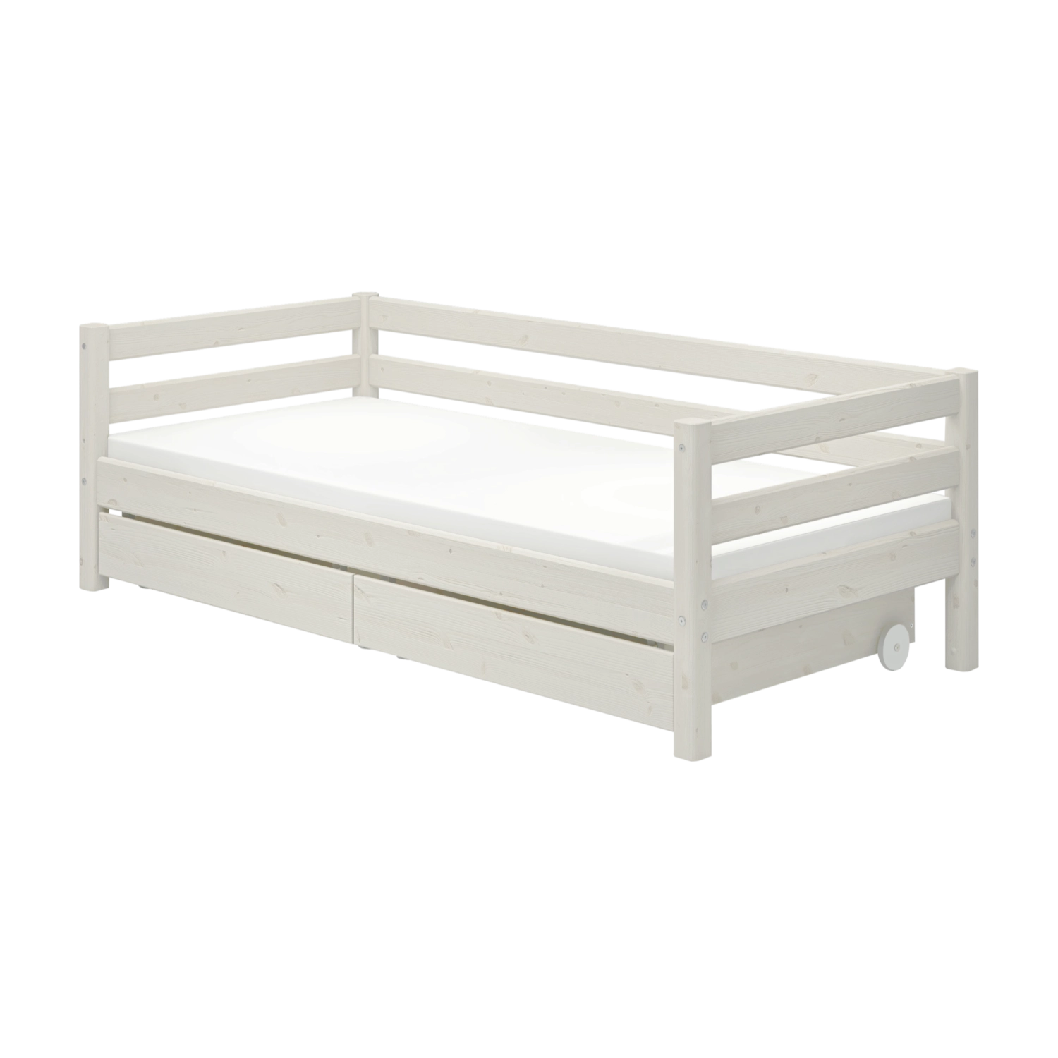 flexa-classic-einzelbett-tagesbett-90x200-cm-wei-mit-schubladen image 1