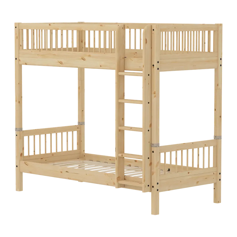 flexa-classic-raw-etagenbett-mit-extra-h-he-90x200-cm-kiefernholz image 1