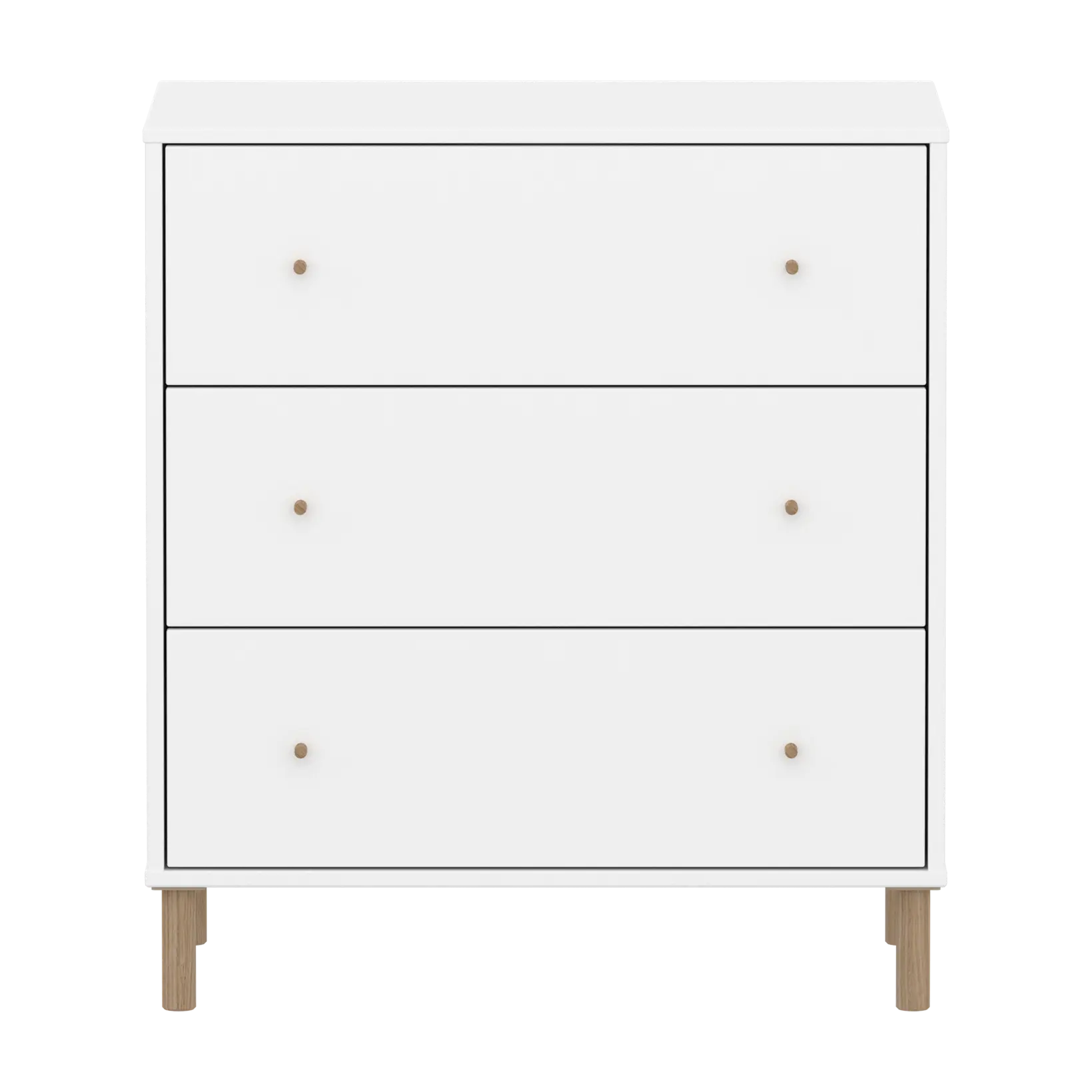 flexa-saga-kommode-3-schubladen-f-e-und-griffe-in-eiche-wei image 2