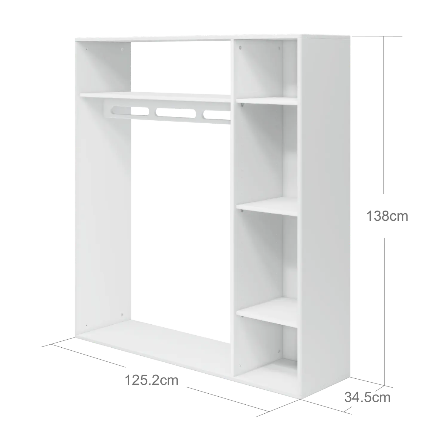 flexa-roomie-offener-kleiderschrank-f-r-kinder-mit-stange-und-b-den image 7
