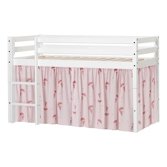 hoppekids-eco-dream-halbhochbett-mit-ole-lukoie-bettvorhang-rot image 1