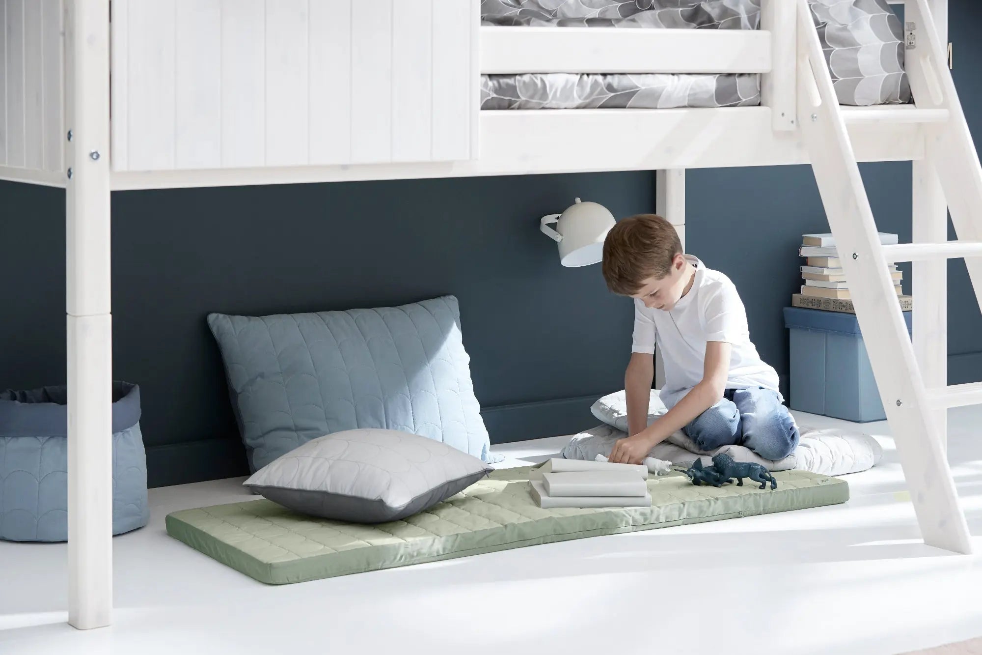 flexa-classic-spielbett-120-cm-mit-1-2-haus-90x200-cm-wei image 3