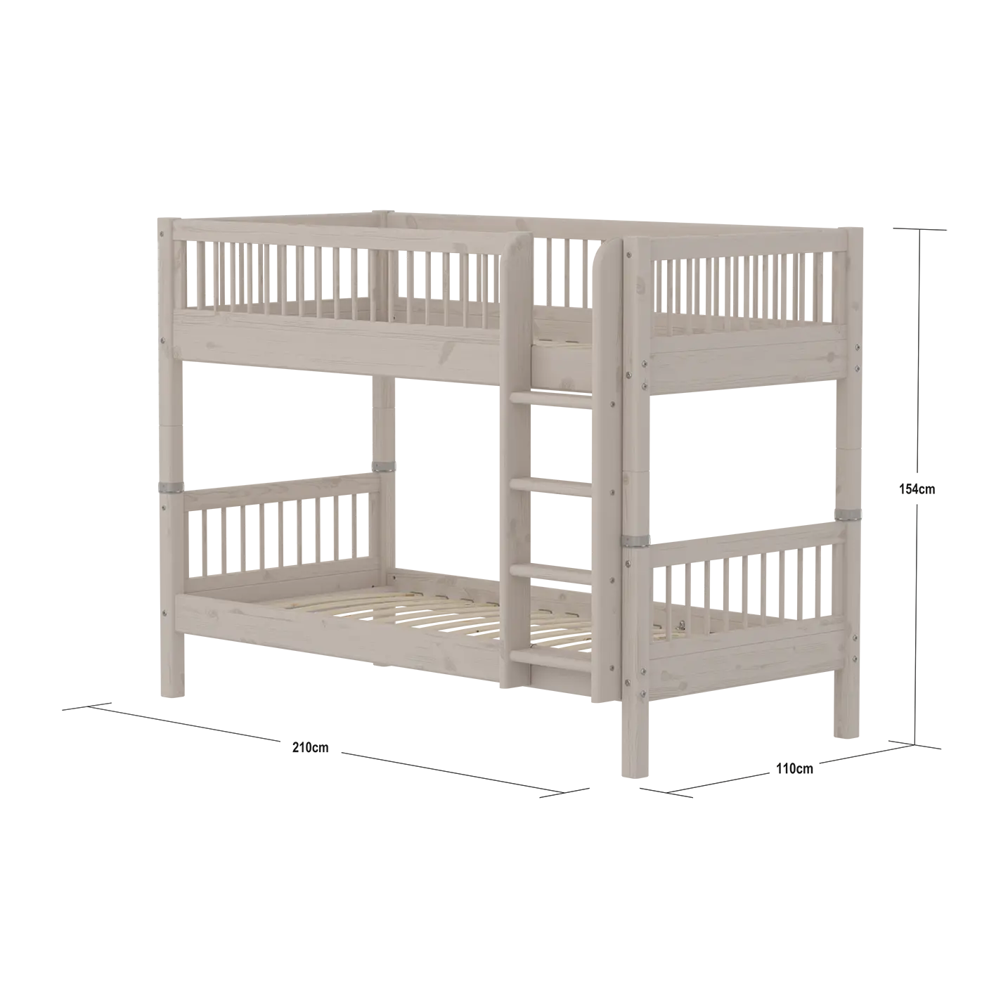 flexa-classic-etagenbett-90x200-cm-mit-leiter-und-absturzsicherung-grau image 4
