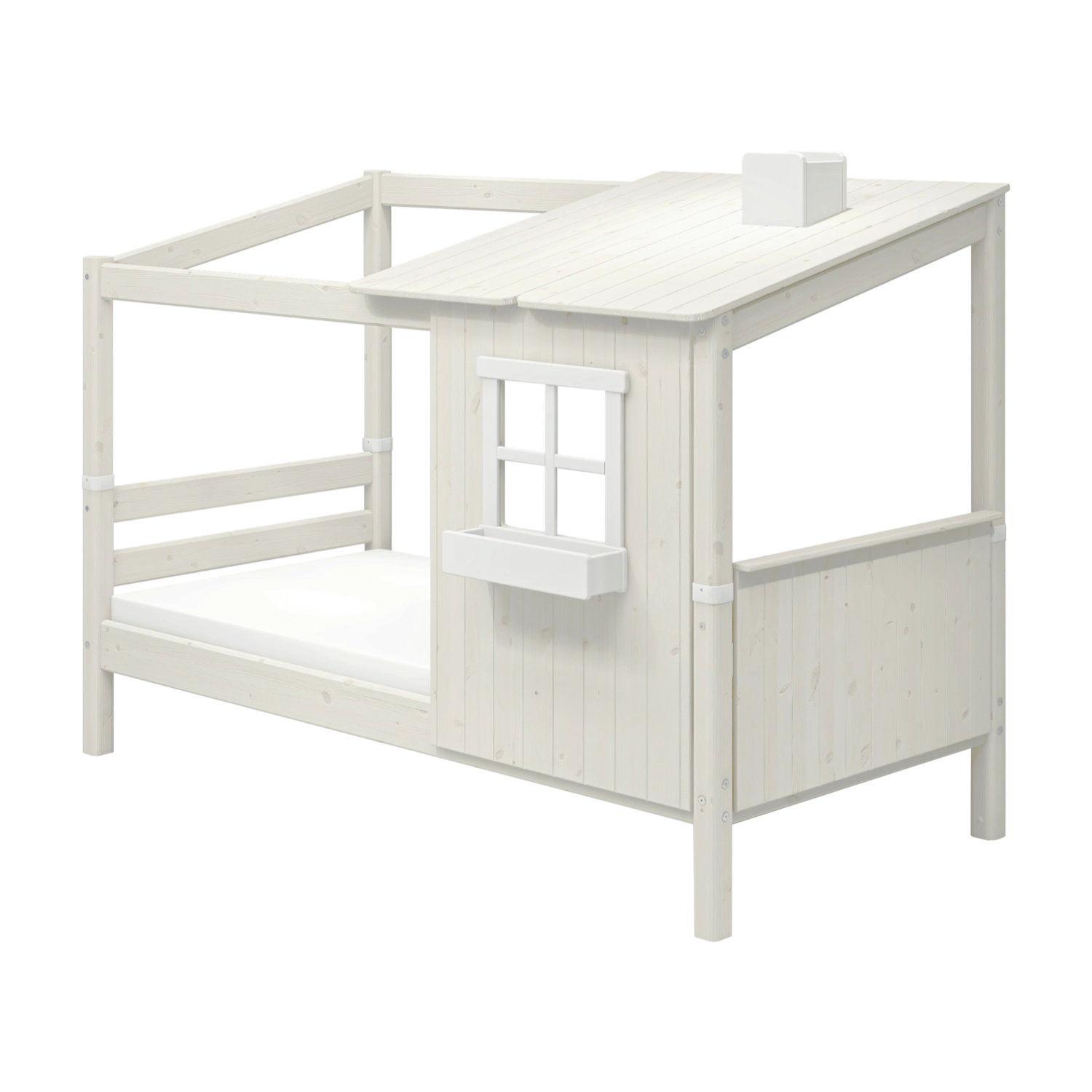 flexa-classic-1-2-haus-f-r-einzel-und-spielbett-120-cm-wei image 2
