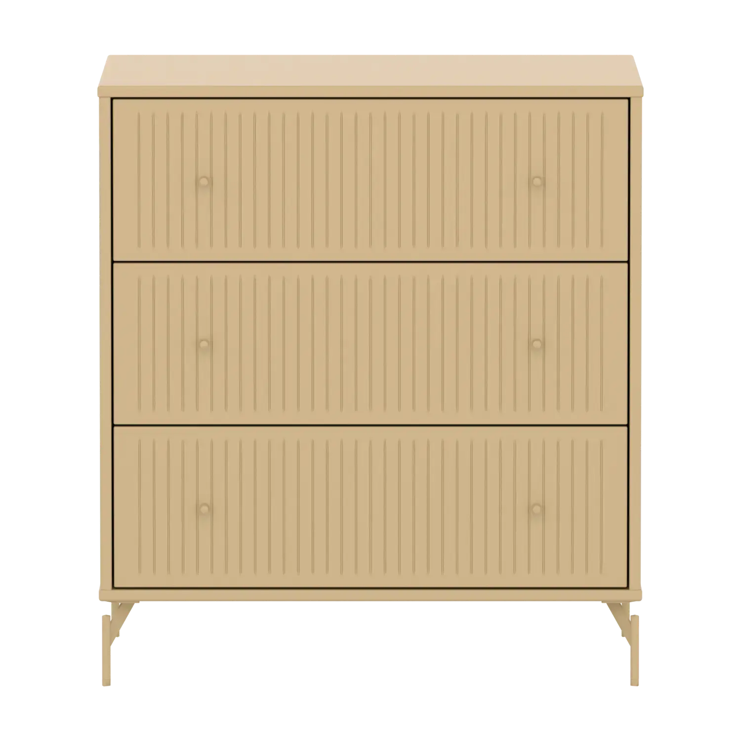 flexa-saga-kommode-3-schubladen-mit-rillen-metallf-e-oat image 2
