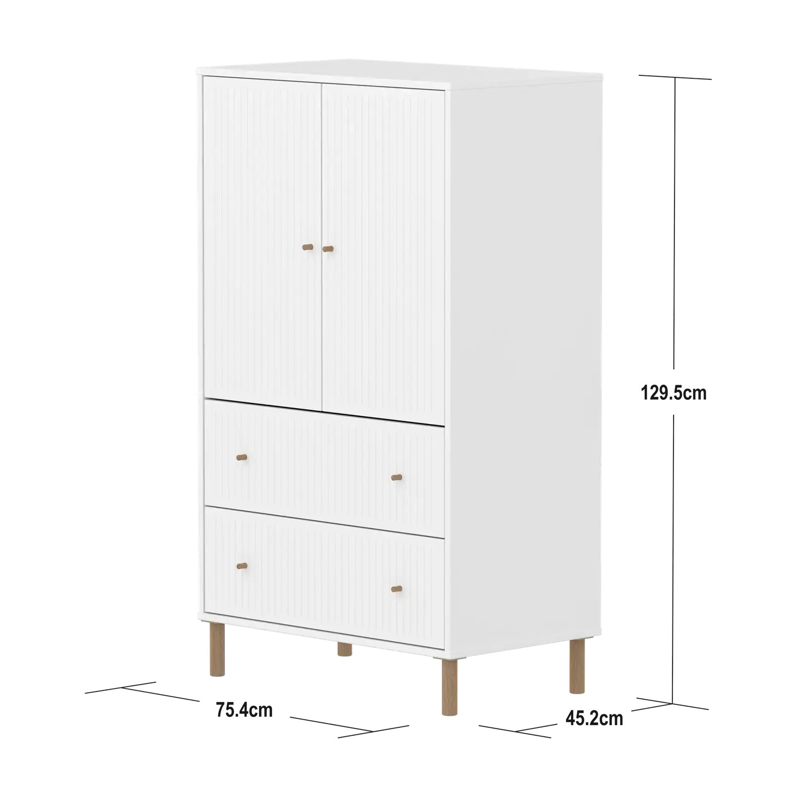 flexa-saga-schrank-2-t-ren-2-schubladen-rillen-eiche-wei image 7