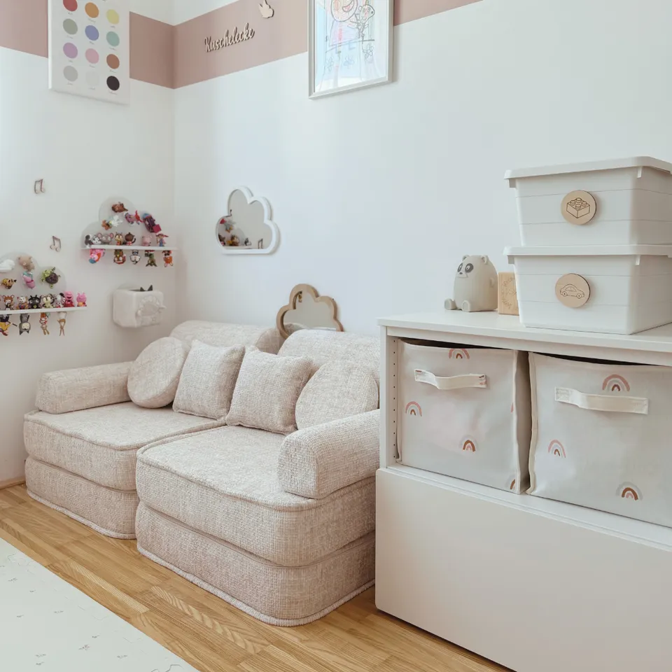 meowbaby-spielsofa-mini-plus-tangle-cozy-chenille-edition-120x60x50-cm image 1