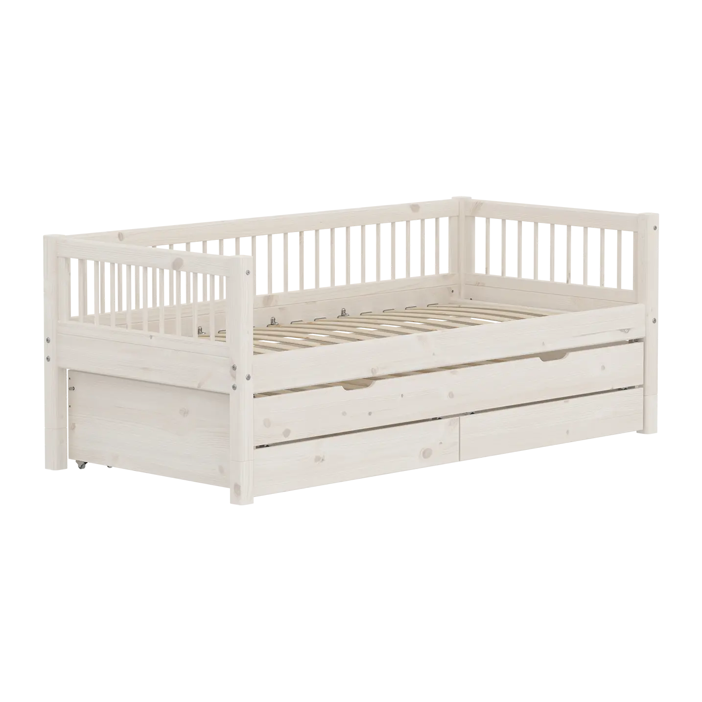 flexa-classic-einzelbett-90x200-cm-wei-mit-ausziehbett-90x190-und-schubladen image 3