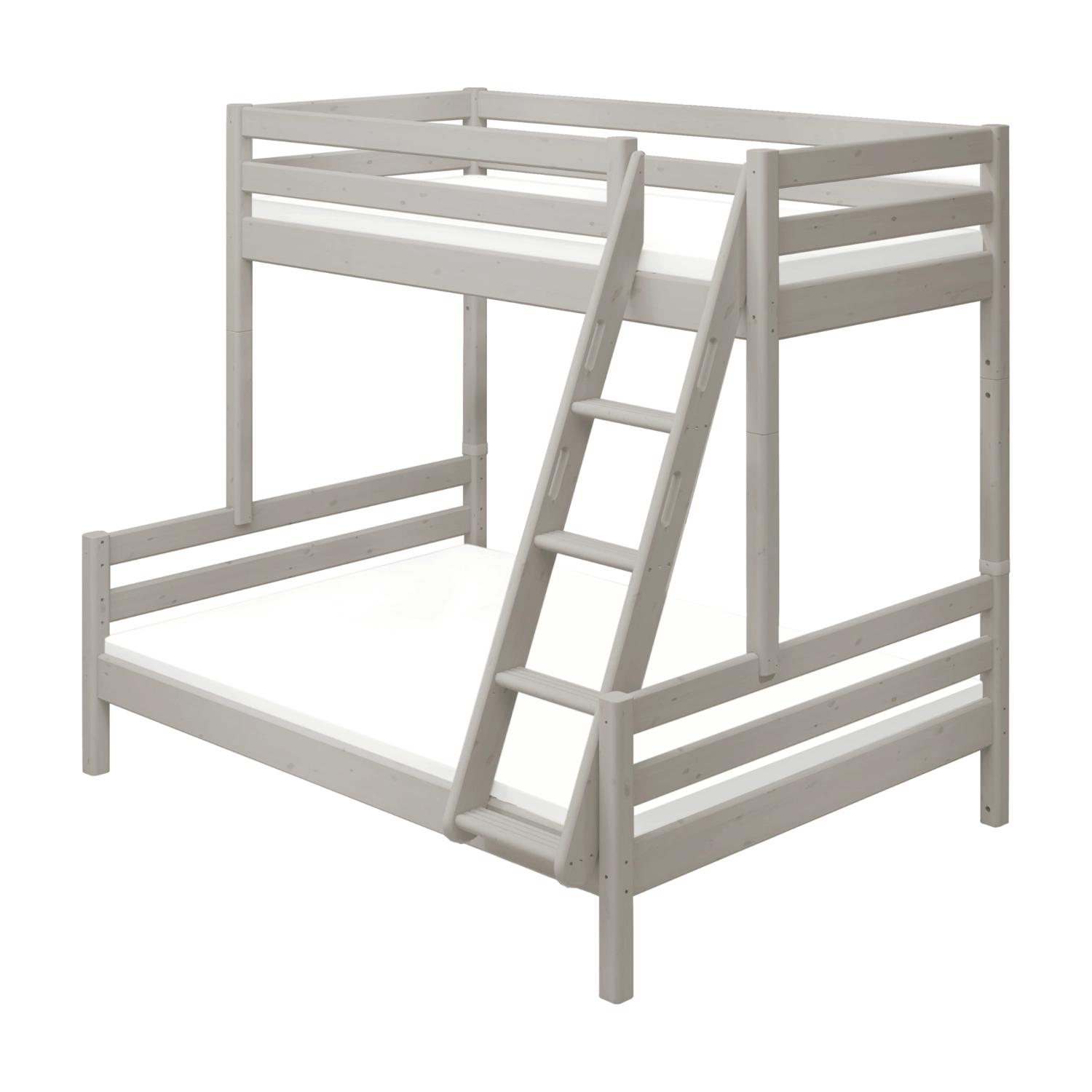 flexa-classic-familienbett-family-bed-90-140x200-cm-mit-leiter-grau-184-cm image 1