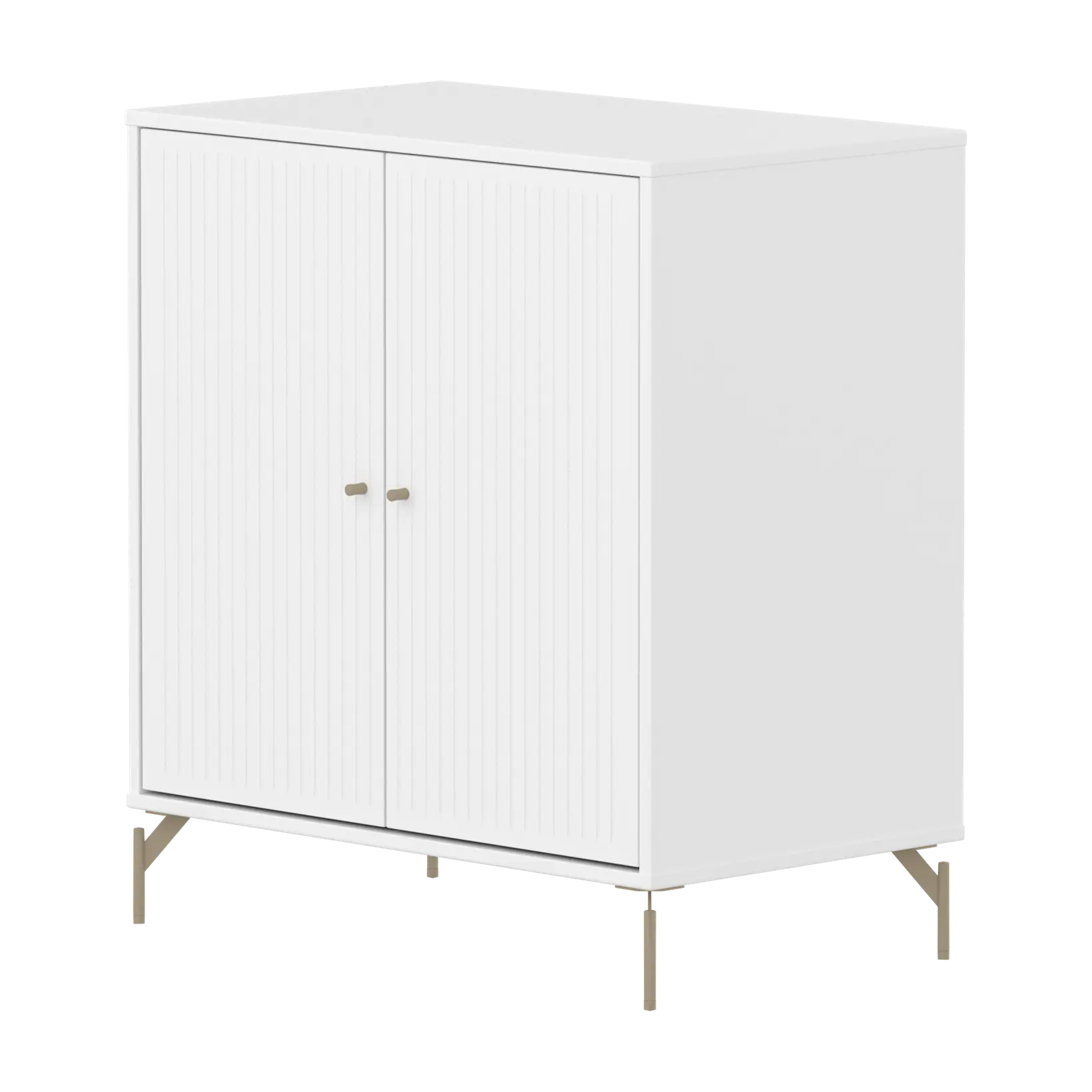 flexa-saga-schrank-2-t-ren-mit-rillen-oat-metallf-e-und-griffe-wei image 1