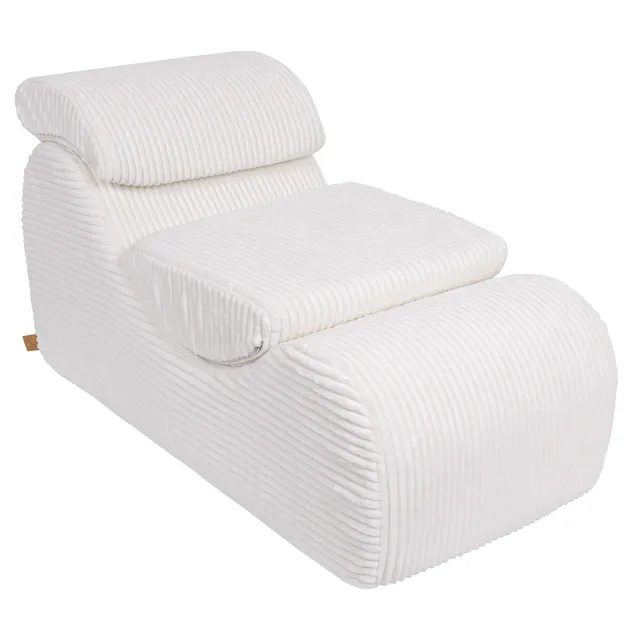 meowbaby-sitzsack-wave-lounger-churro-creme-wei-designer-lounge-sessel image 1
