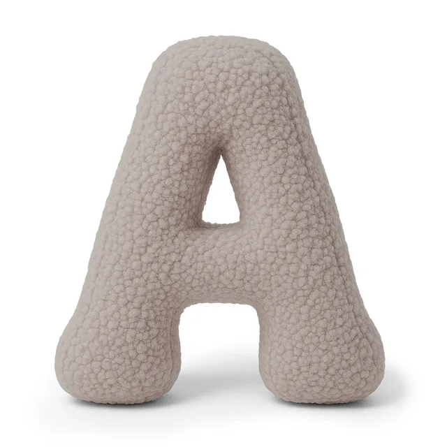meowbaby-buchstaben-kissen-bearly-taupe-40-cm image 1