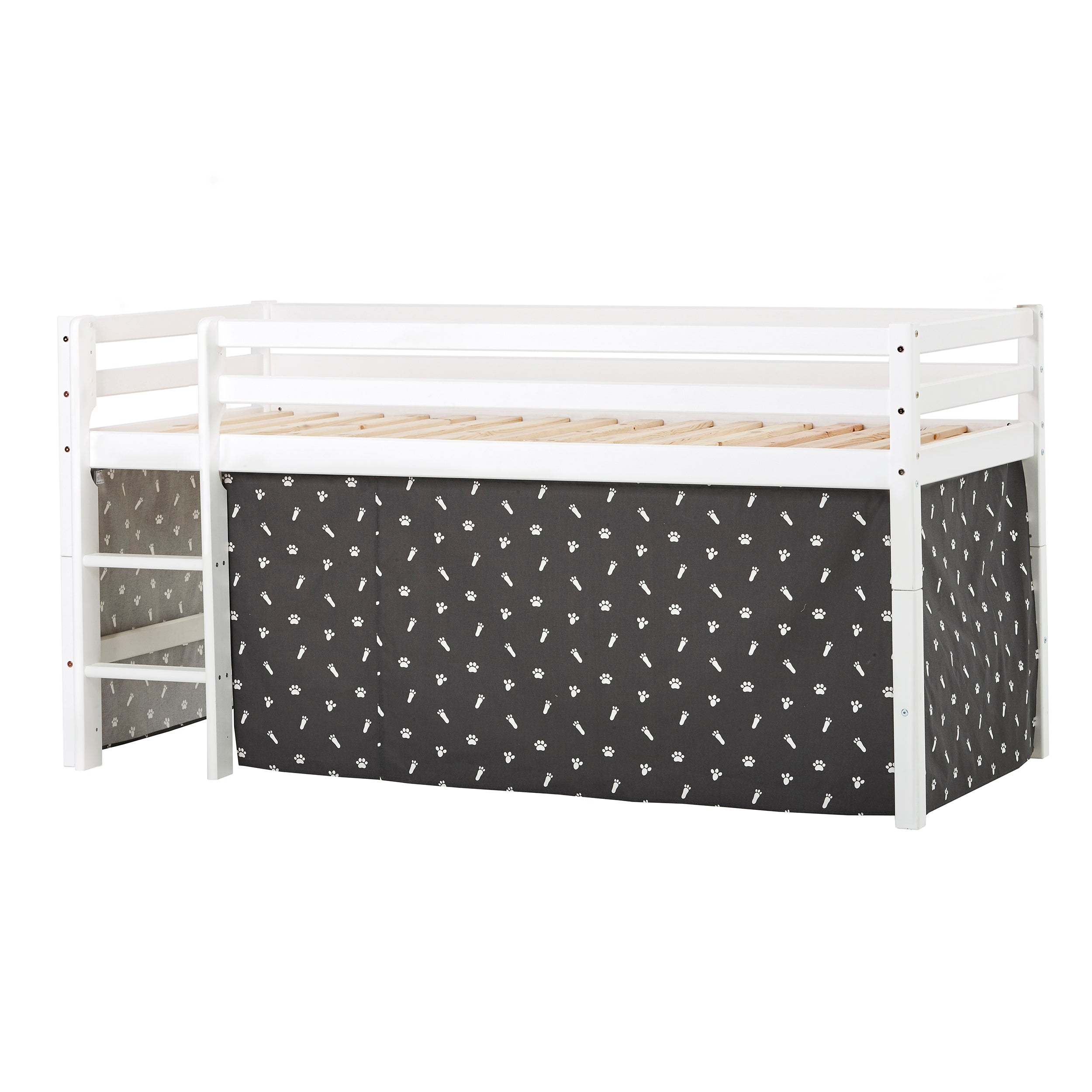 hoppekids-eco-dream-halbhochbett-mit-pets-granite-grey-bettvorhang image 4