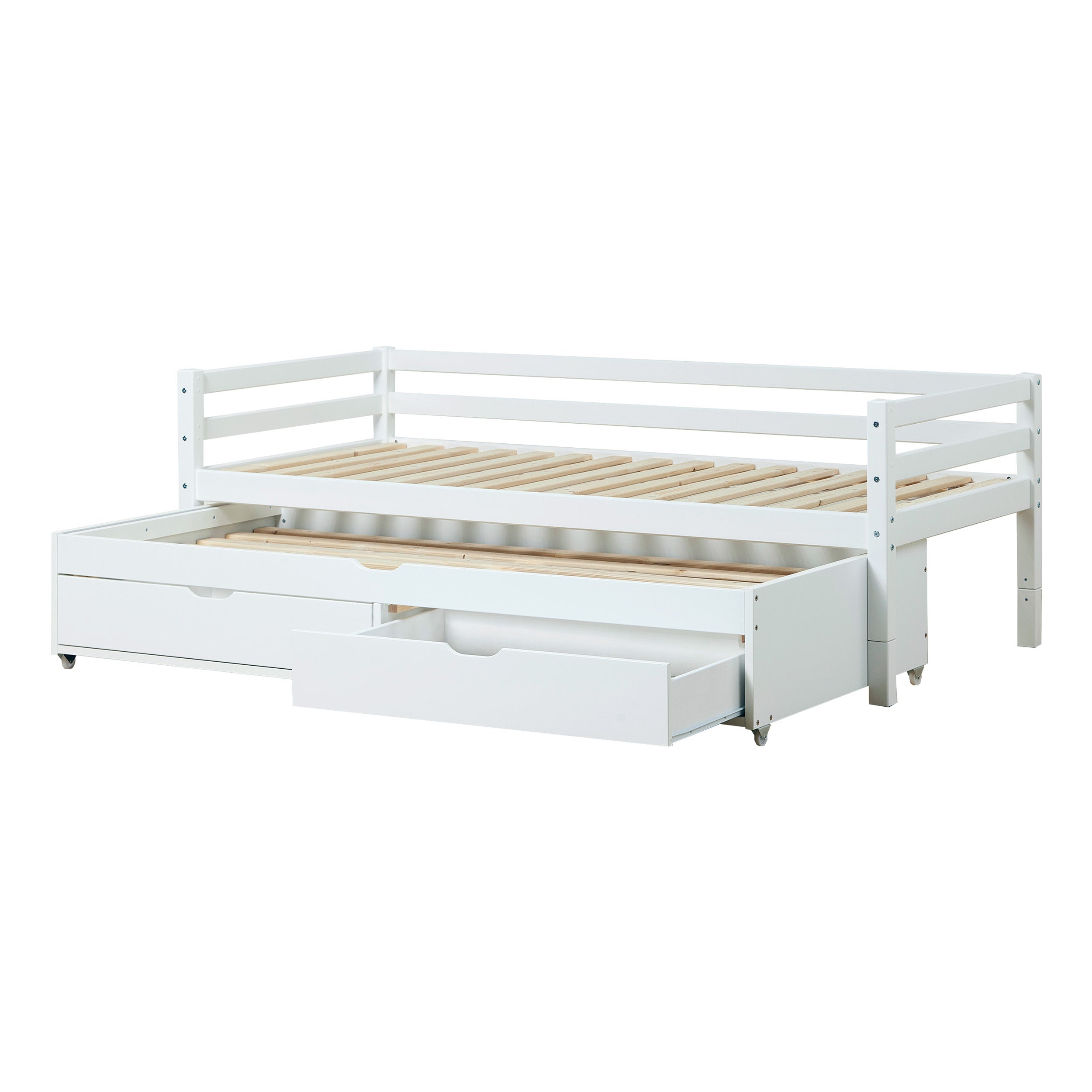 hoppekids-eco-dream-einzelbett-90x200-mit-ausziehbett-und-schubladen image 4