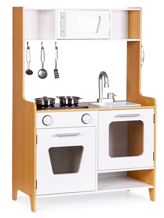 meowbaby-montessori-holzspielk-che-f-r-kinder-mit-zubeh-r-wei-mit-licht-und-soun image 4