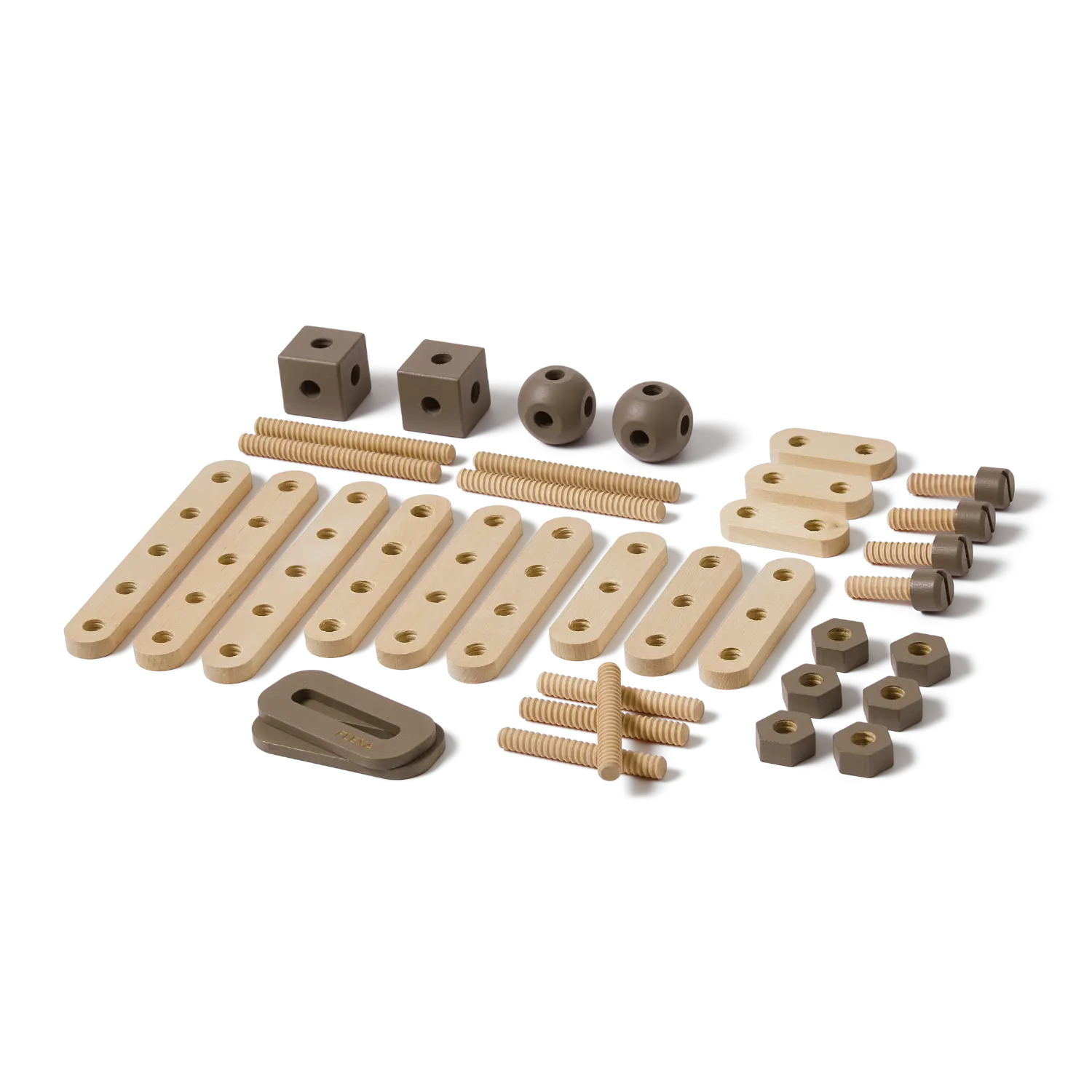 flexa-ogo-bau-set-36-teilig-holz-konstruktionsspielzeug image 1