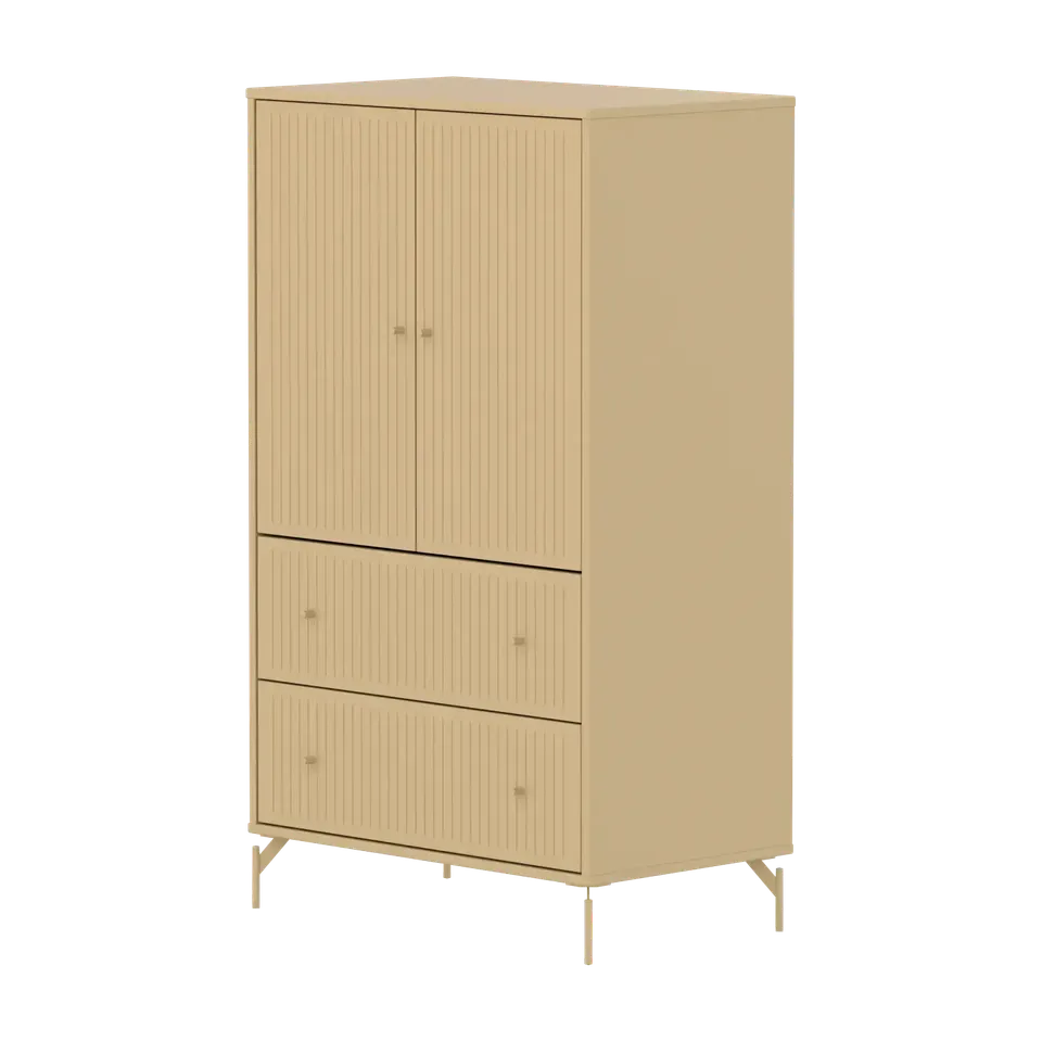 flexa-saga-schrank-2-t-ren-2-schubladen-mit-rillen-metallf-e-oat image 1