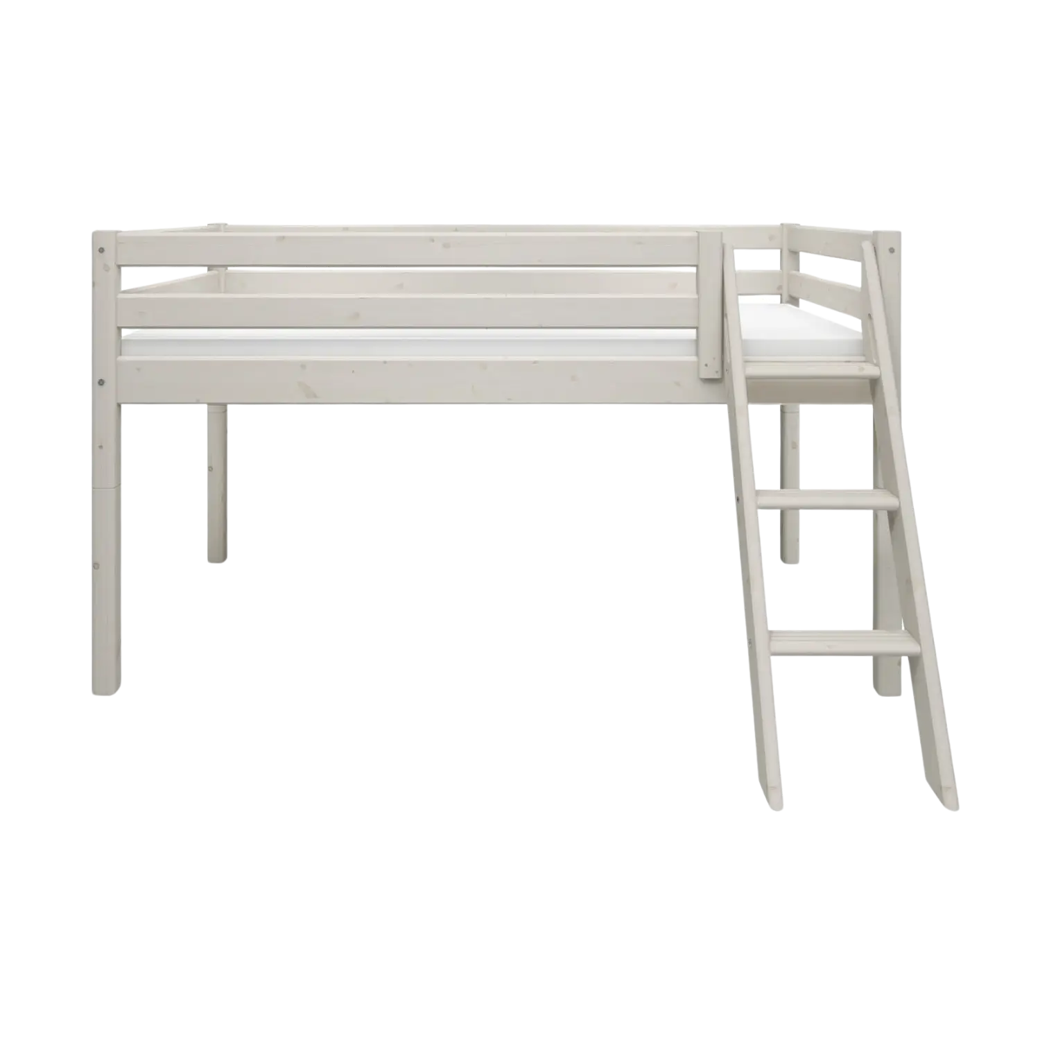 flexa-classic-hochbett-120-cm-90x200-cm-wei-mit-leiter-und-absturzsicherung image 2