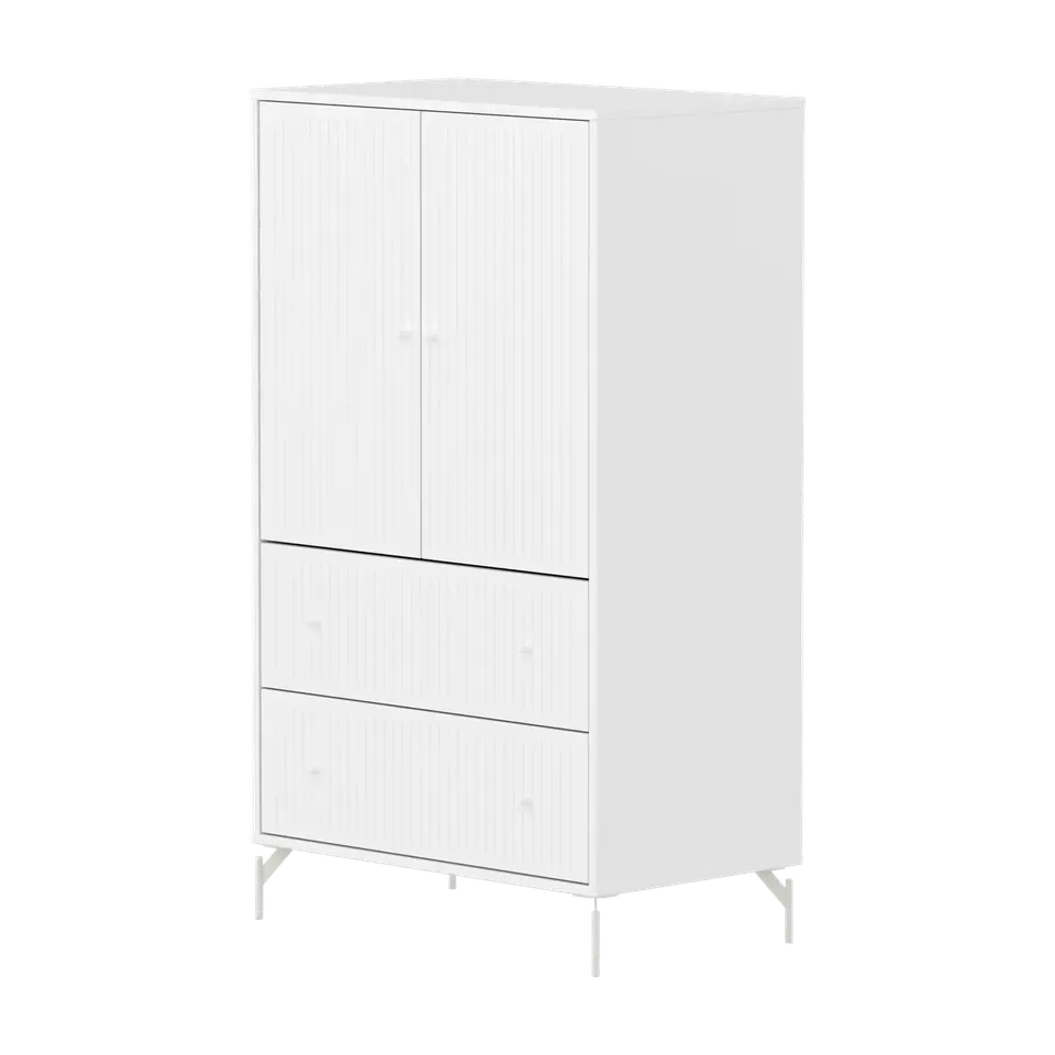 flexa-saga-schrank-2-t-ren-2-schubladen-mit-rillen-wei-2 image 1