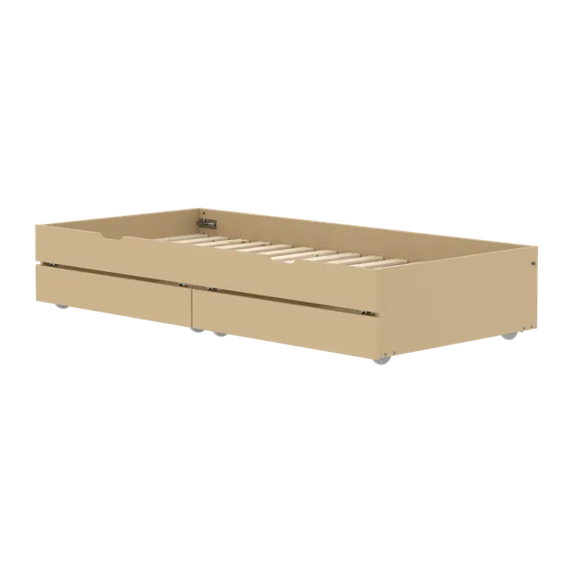 flexa-white-ausziehbett-mit-2-schubladen-90x190-cm-sand image 1