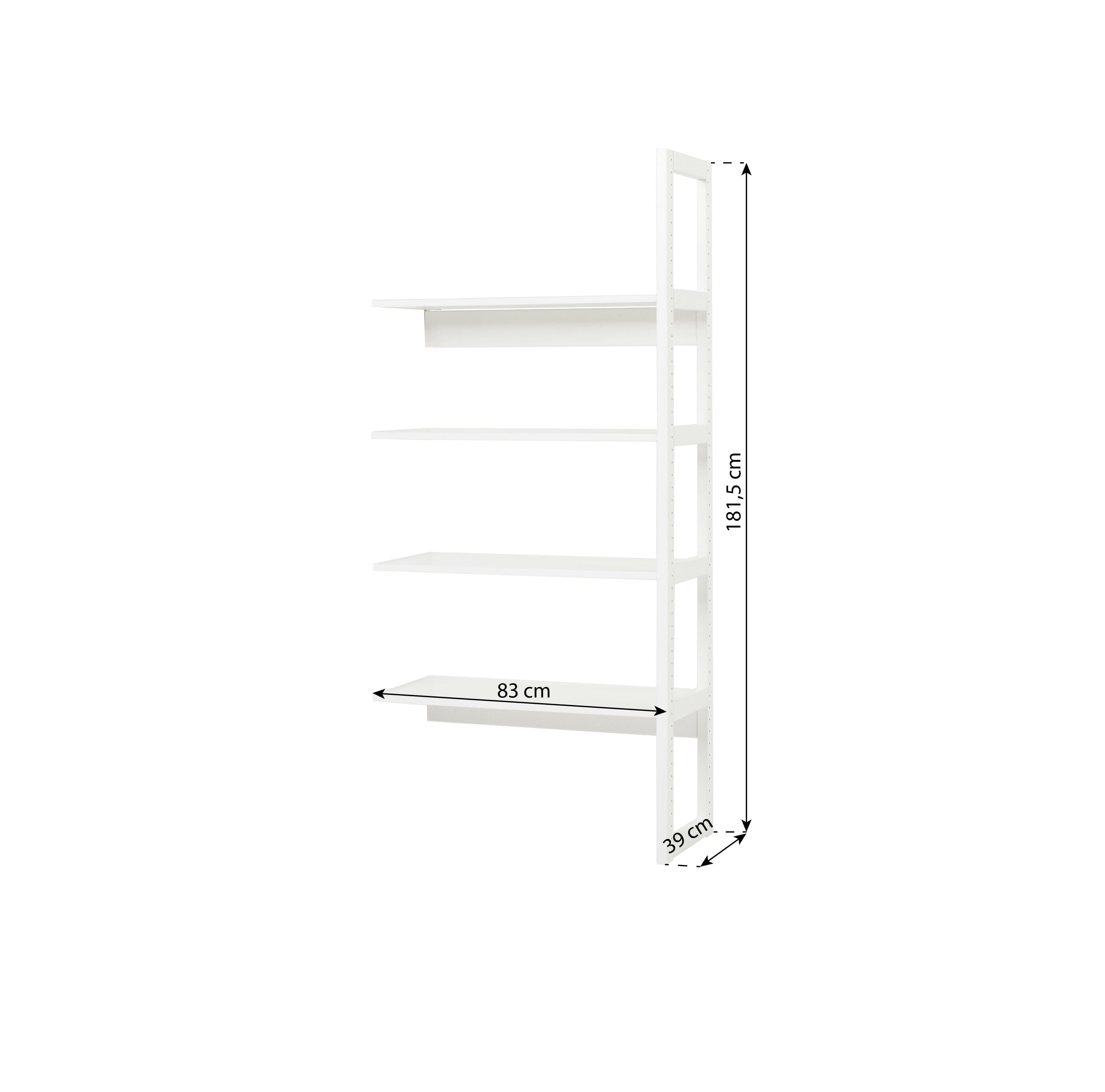 hoppekids-storey-halbe-sektion-mit-4-regalen-80-cm-wei image 4
