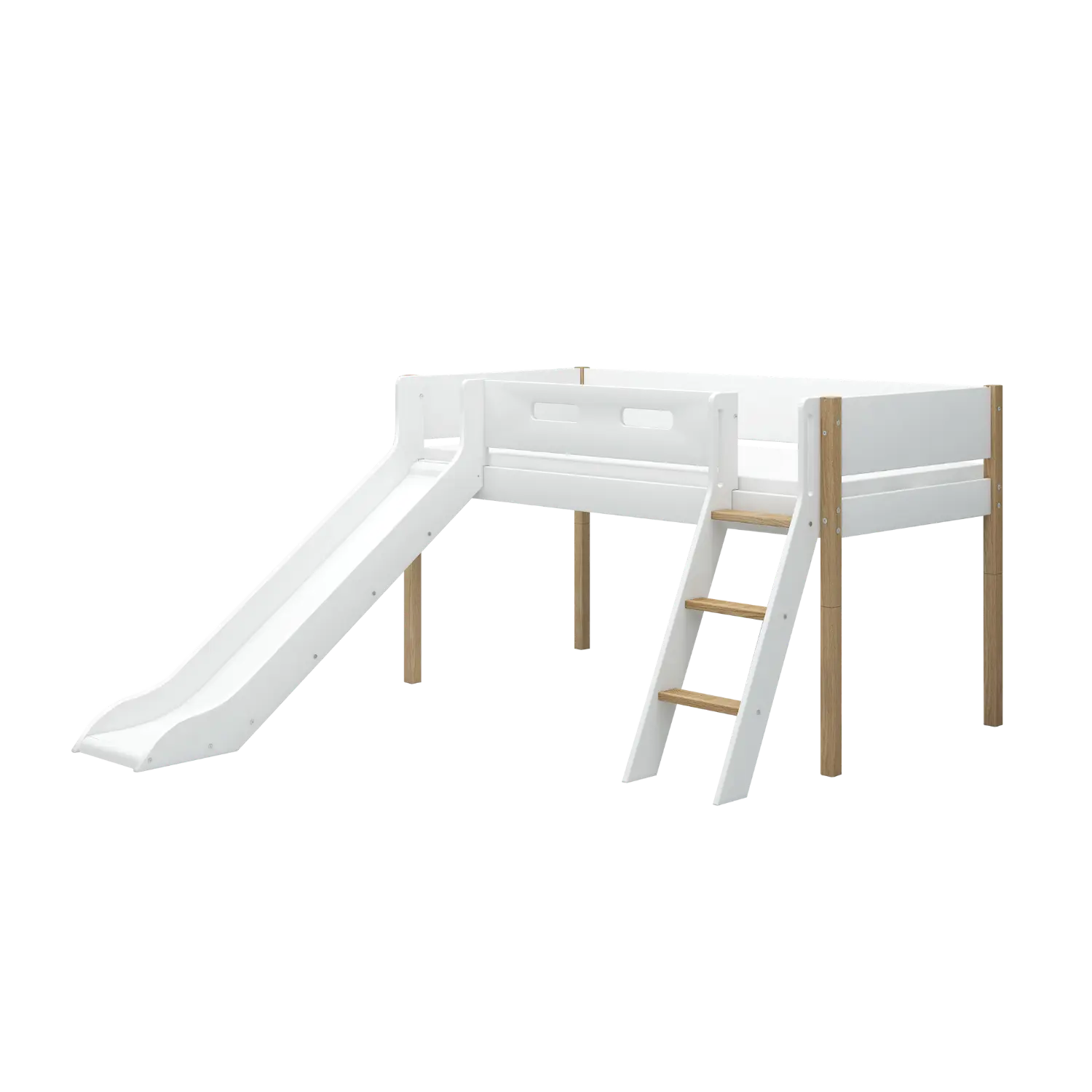 flexa-nor-spielbett-120-cm-90x200-cm-mit-rutsche-und-leiter-wei-eiche image 1