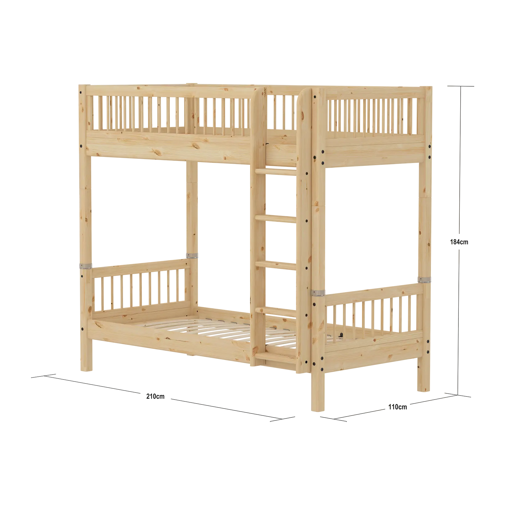 flexa-classic-raw-etagenbett-mit-extra-h-he-90x200-cm-kiefernholz image 6