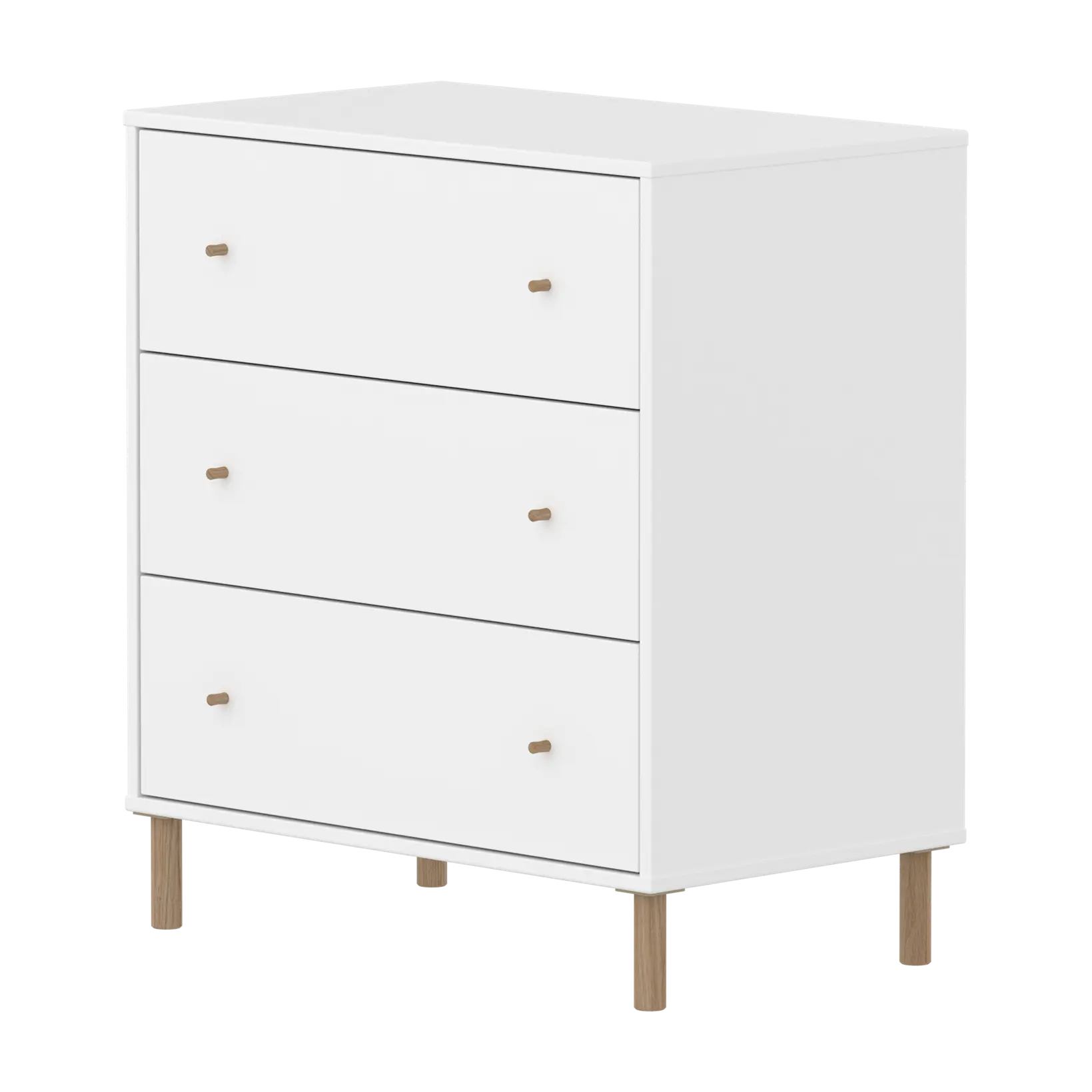 flexa-saga-kommode-3-schubladen-f-e-und-griffe-in-eiche-wei image 1