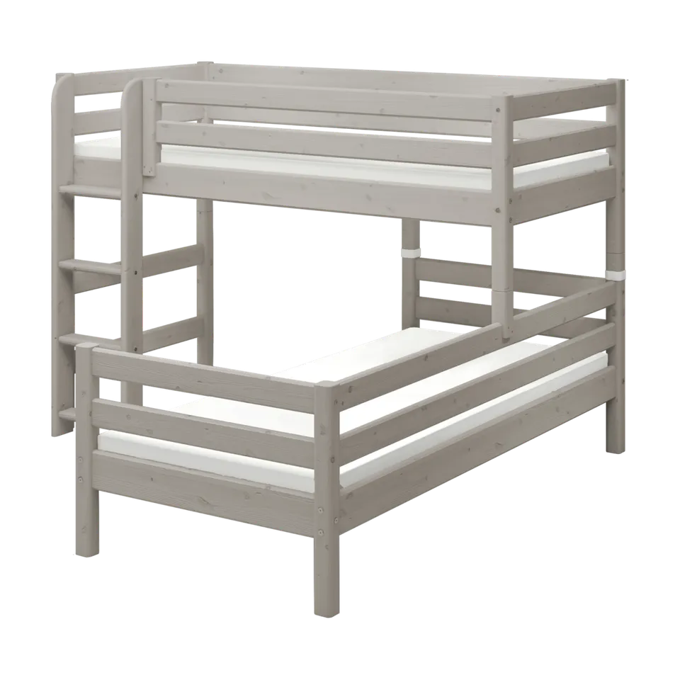 flexa-classic-etagenbett-143-cm-mit-leiter-und-absturzsicherung-90x200-cm-grau image 1