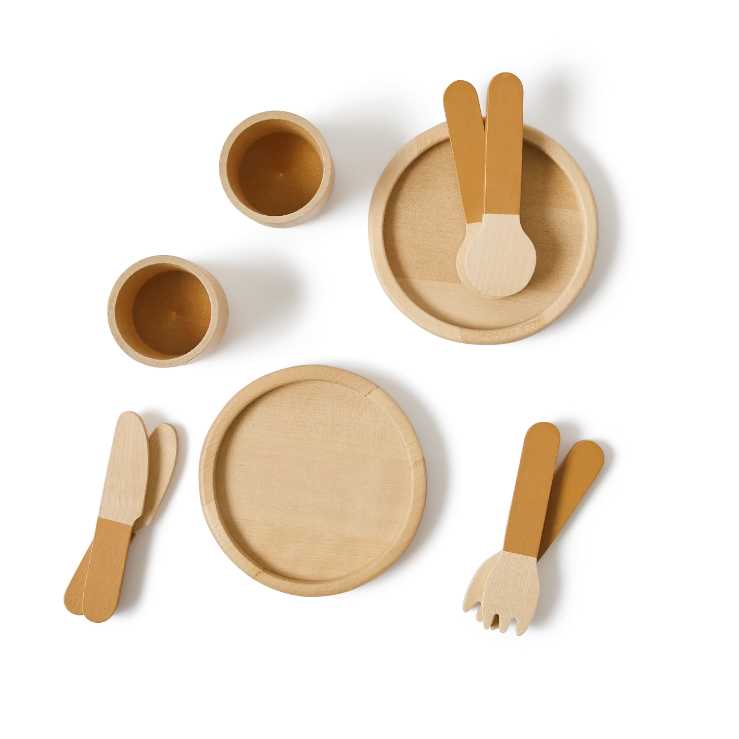 flexa-geschirr-spielset-holz-teller-besteck-und-tassen image 5