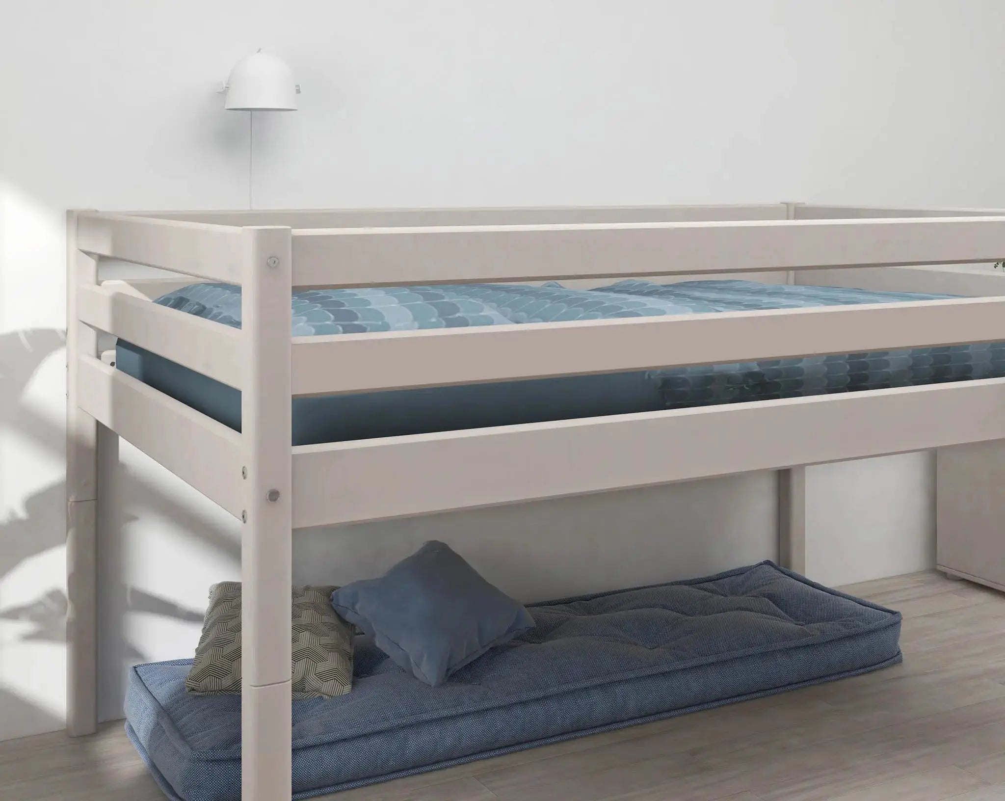 flexa-classic-hochbett-120-cm-140x200-cm-grau-mit-leiter-und-absturzsicherung image 2
