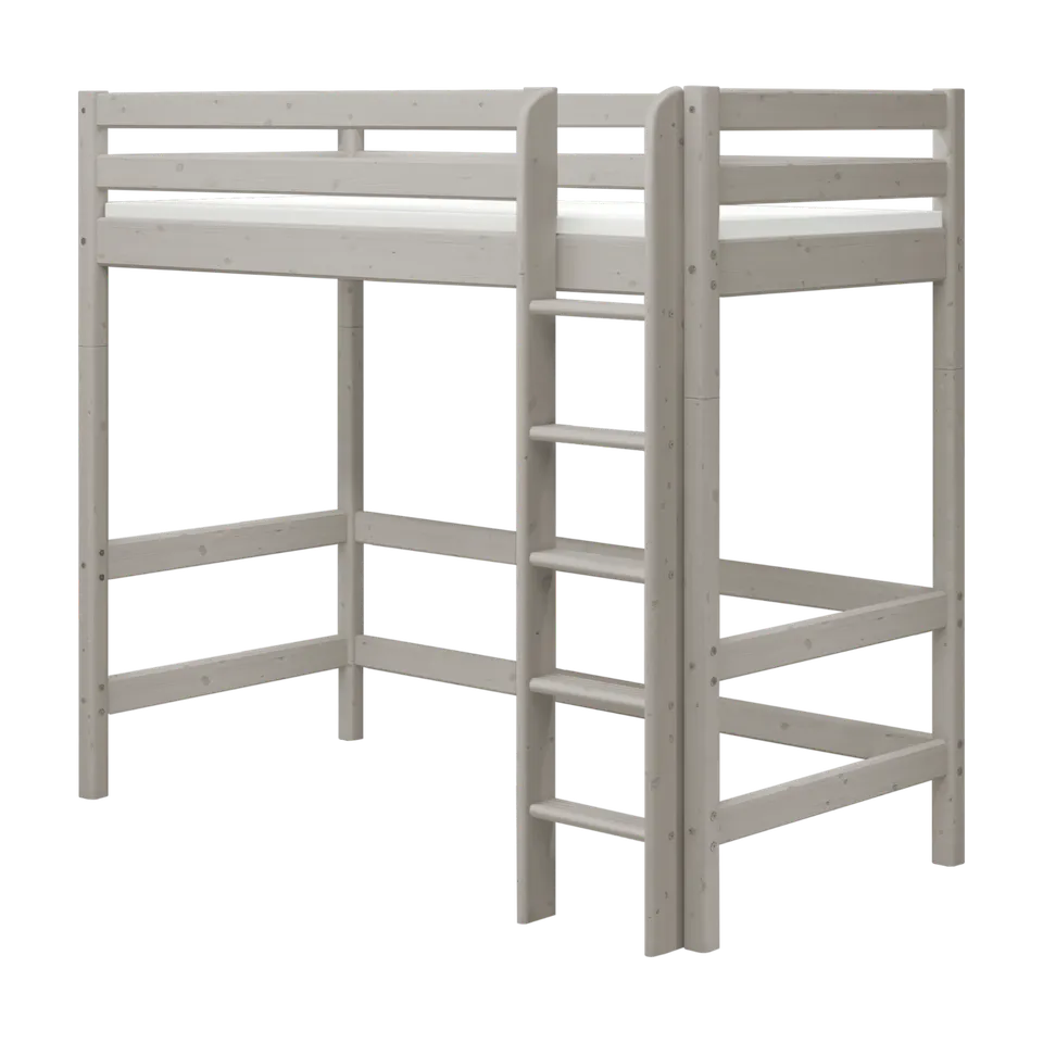 flexa-classic-hochbett-184-cm-mit-leiter-90x200-cm-grau image 1