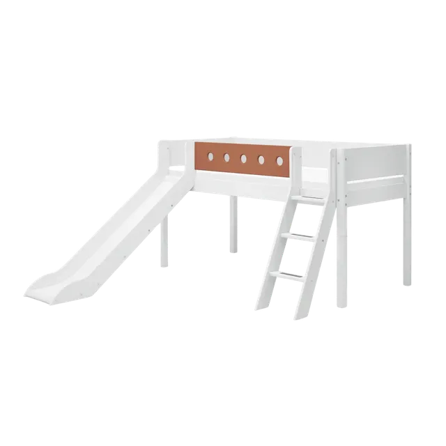 flexa-white-spielbett-120-cm-mit-rutsche-leiter-und-absturzsicherung-90x200-cm-w-3 image 1