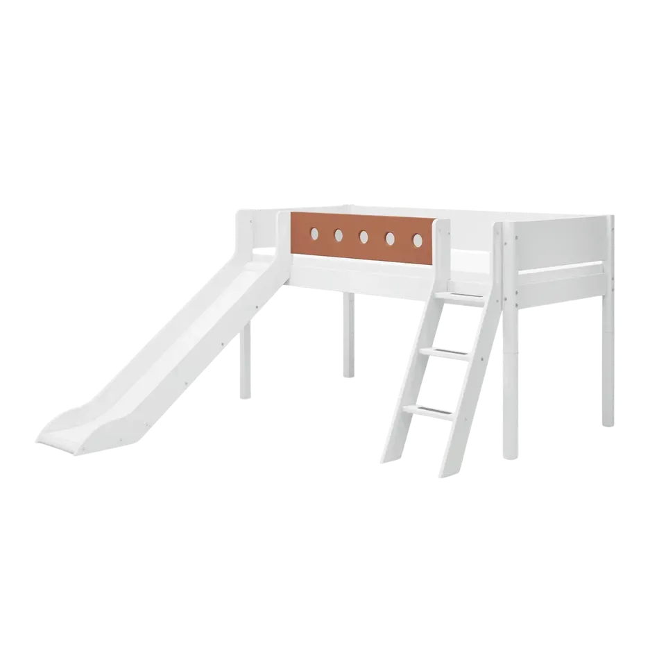 flexa-white-spielbett-120-cm-mit-rutsche-leiter-und-absturzsicherung-90x200-cm-w-3 image 1
