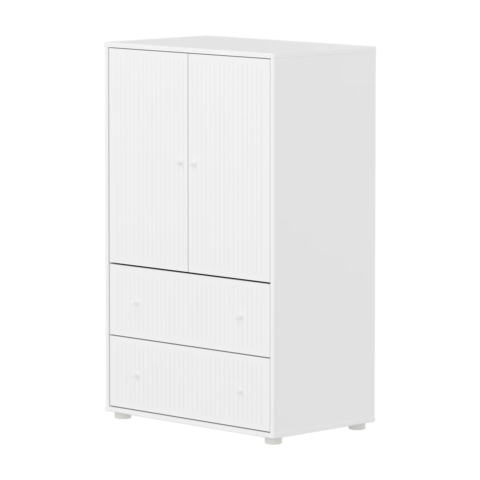flexa-saga-schrank-2-t-ren-2-schubladen-mit-rillen-wei image 1