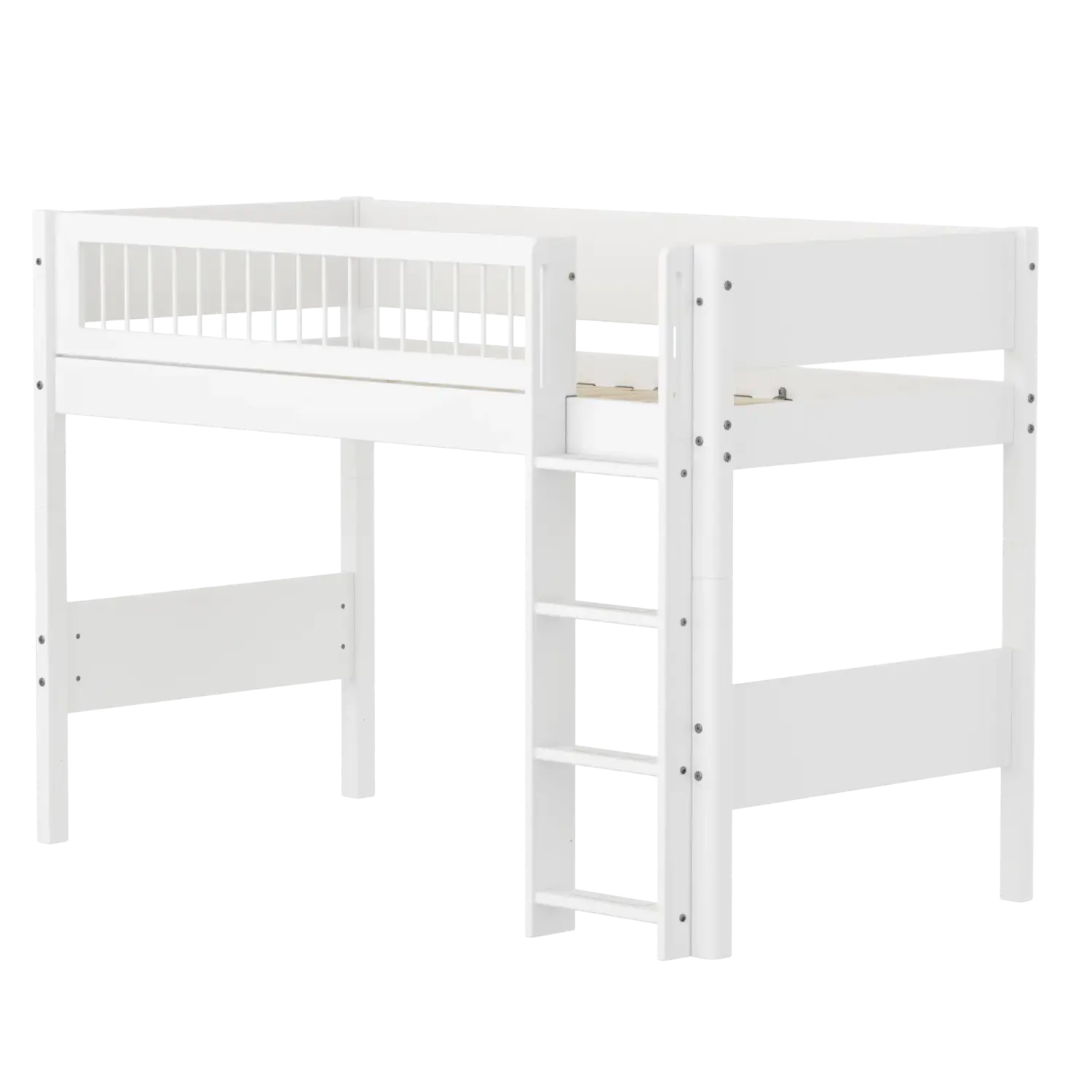 flexa-white-hochbett-143-cm-mit-leiter-und-absturzsicherung-90x200-cm-wei-bestse image 1