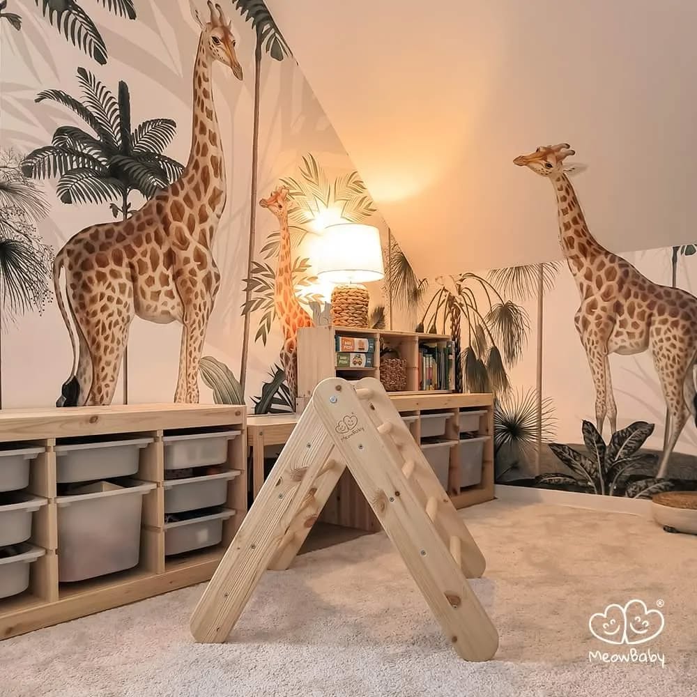 meowbaby-kletterdreieck-mit-rutsche-60x61-cm-holz image 4