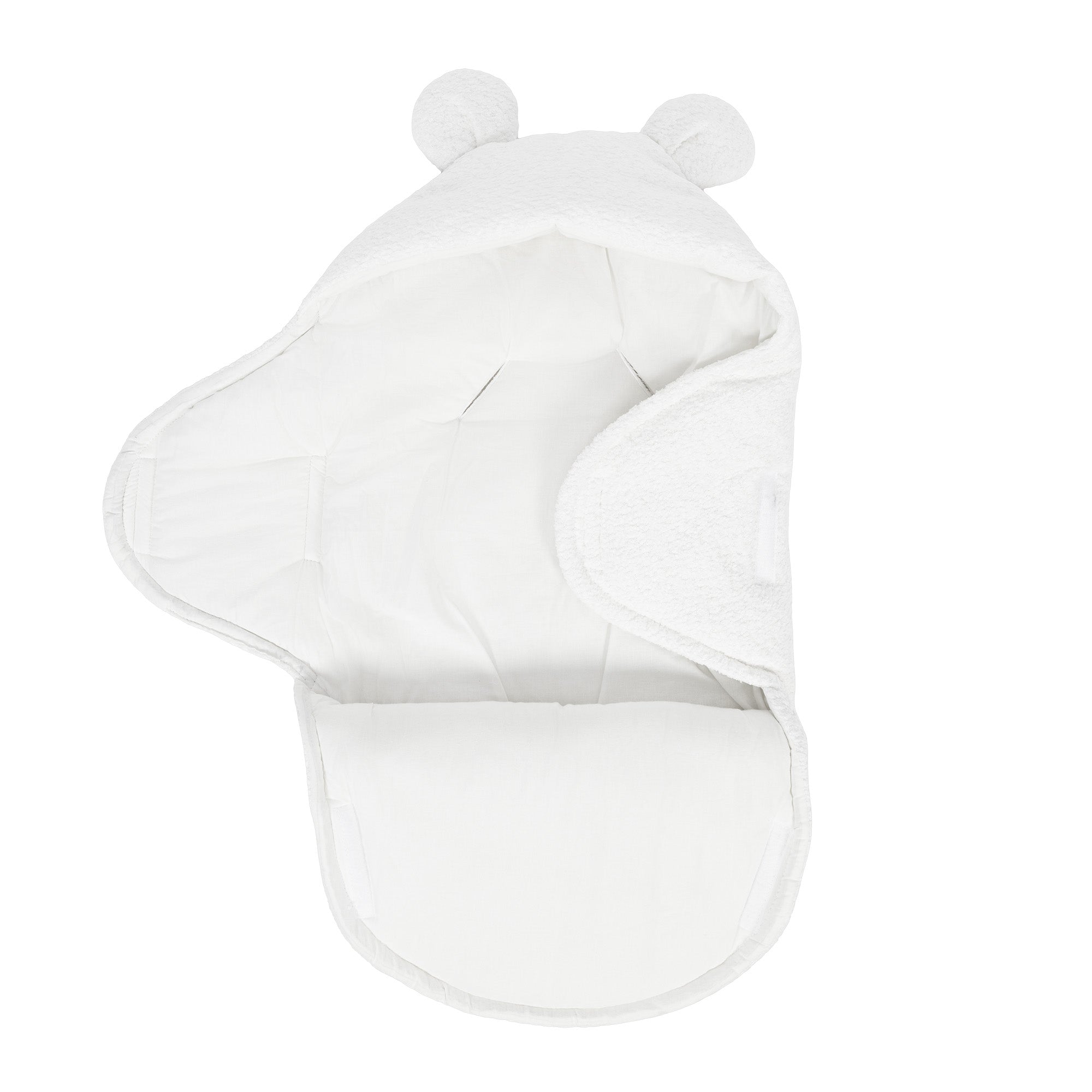 meowbaby-einschlagdecke-mit-teddyohren-boucl-creme-wei-pucktuch image 3