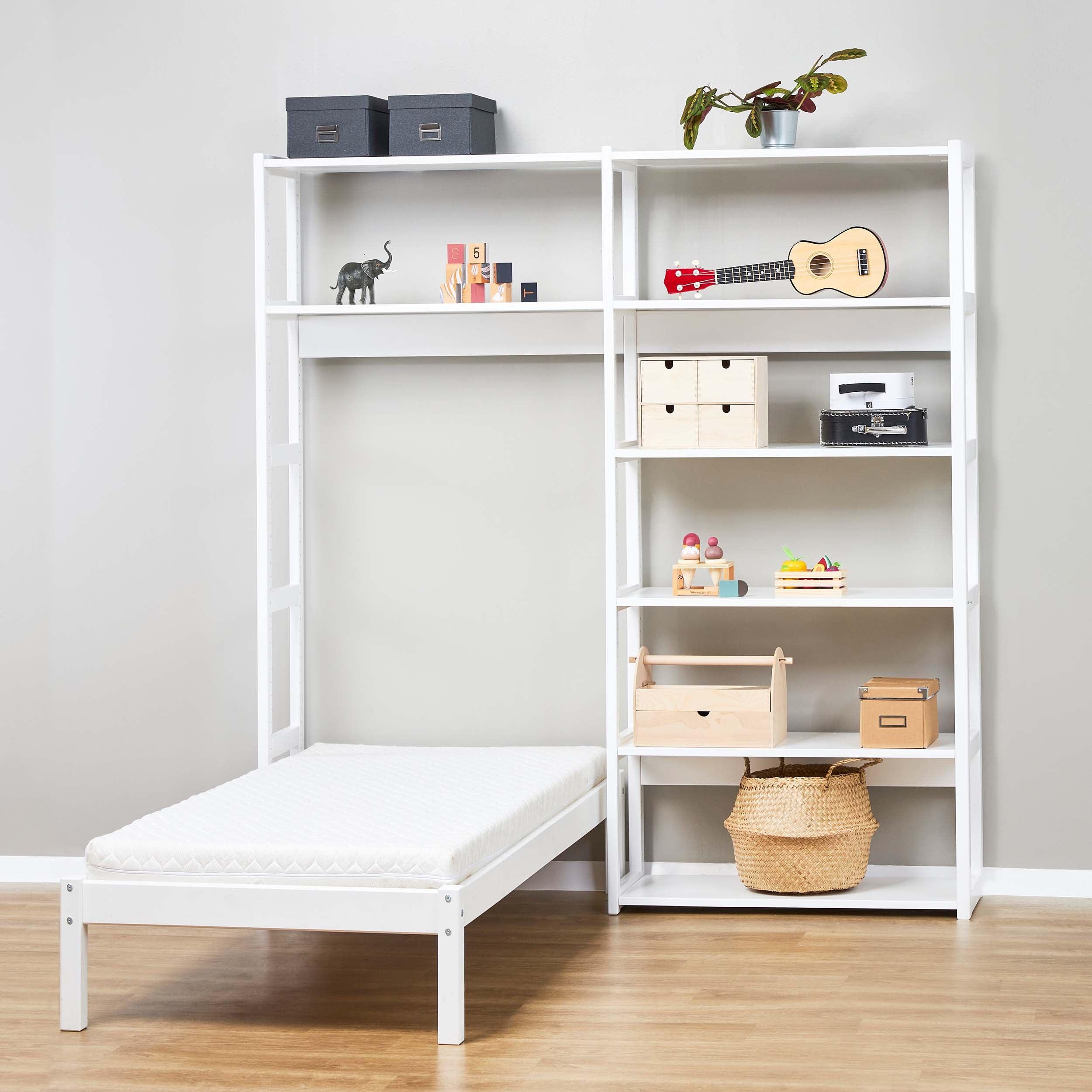 hoppekids-storey-set-mit-bett-70x160-cm-und-8-regalen image 2