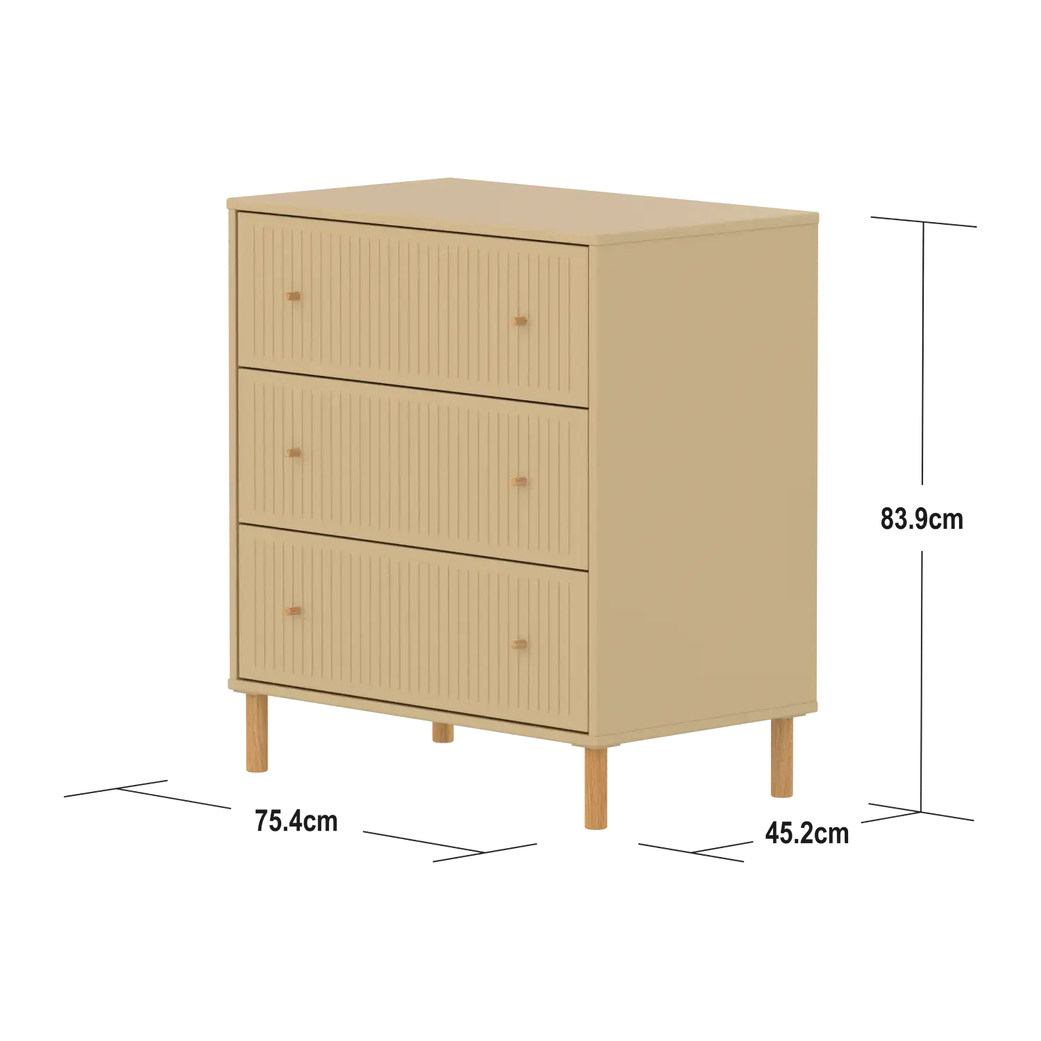 flexa-saga-kommode-3-schubladen-mit-rillen-f-e-griffe-eiche-oat image 4