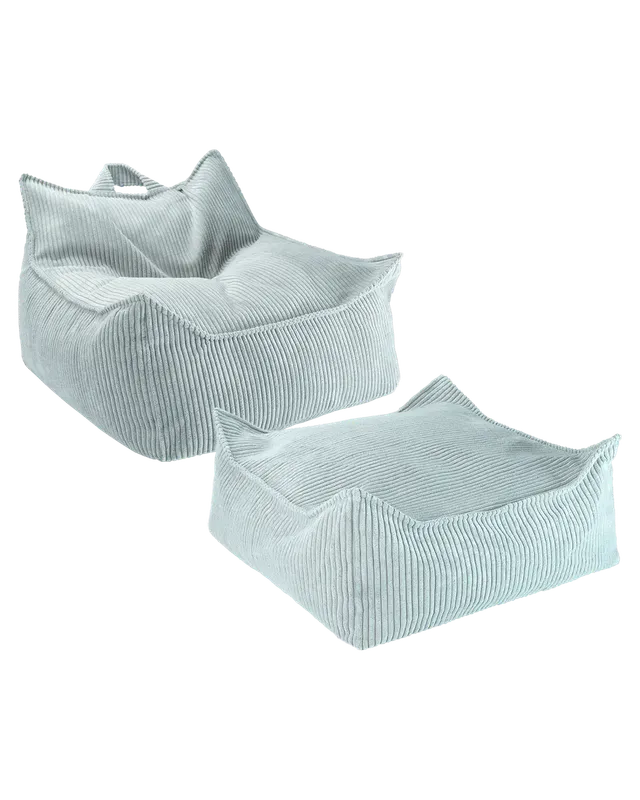 wigiwama-sitzsack-hocker-set-peppermint-green-cord image 1