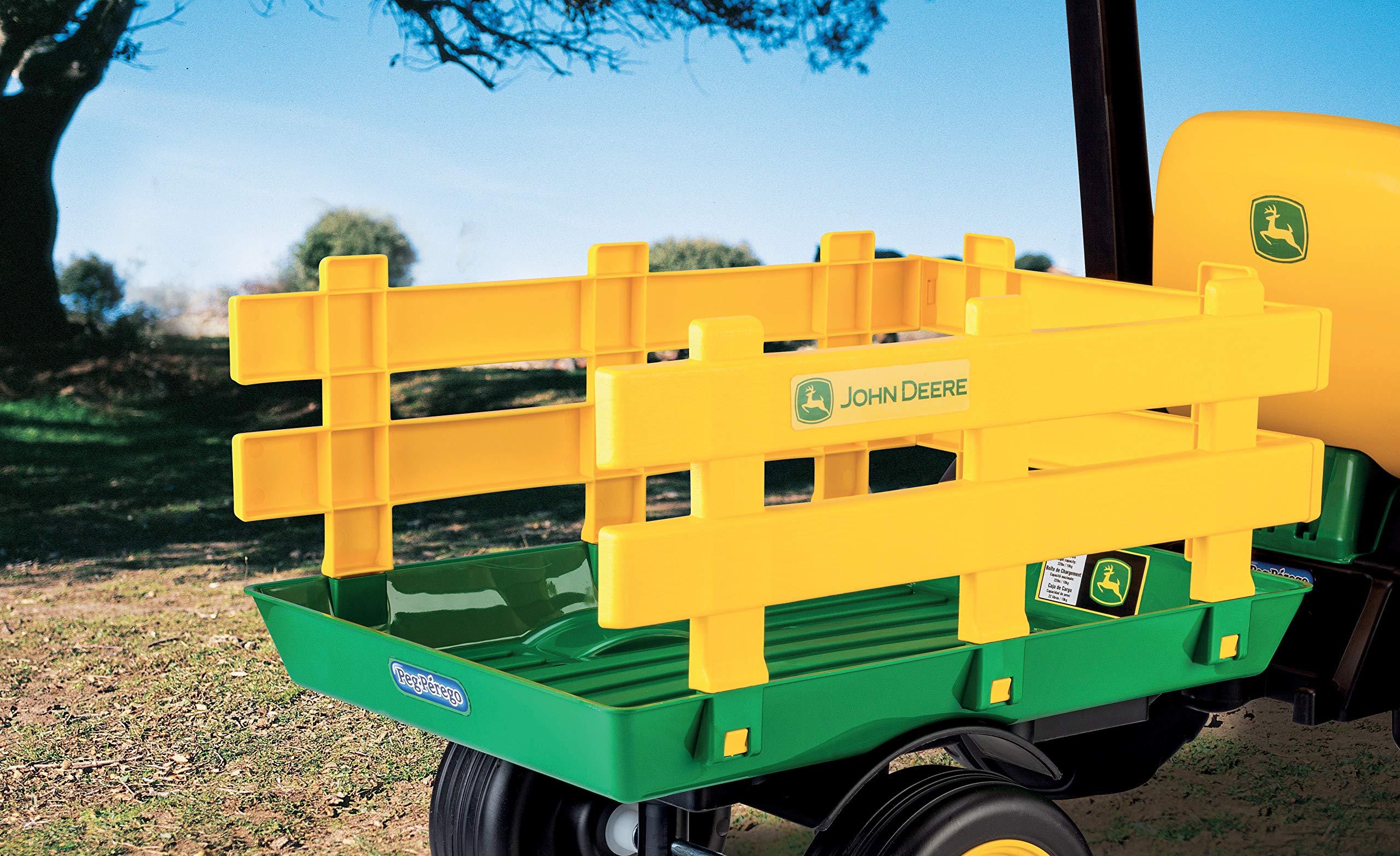 peg-perego-john-deere-ground-loader-baggerlader-12v-gelb-gr-n image 2