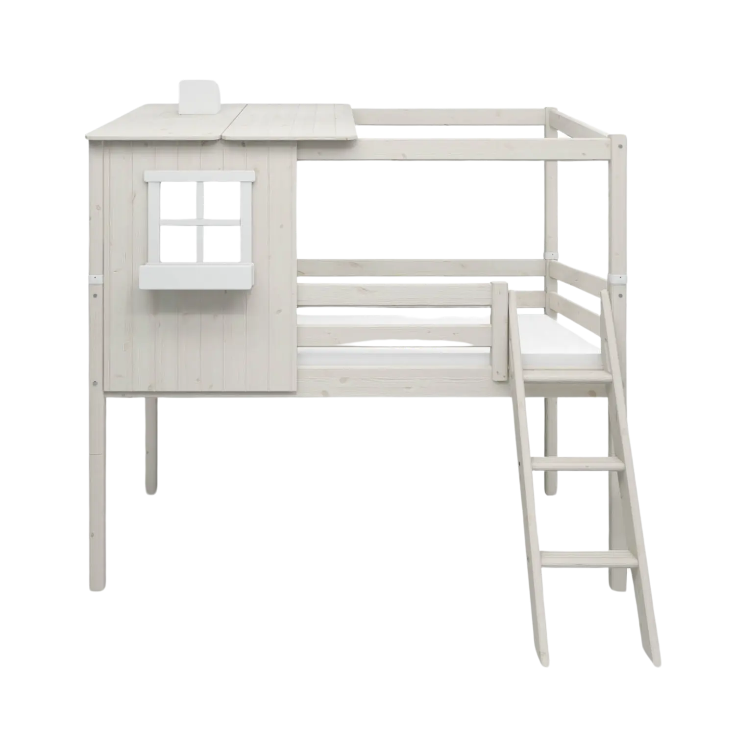 flexa-classic-spielbett-120-cm-mit-1-2-haus-90x200-cm-wei image 6