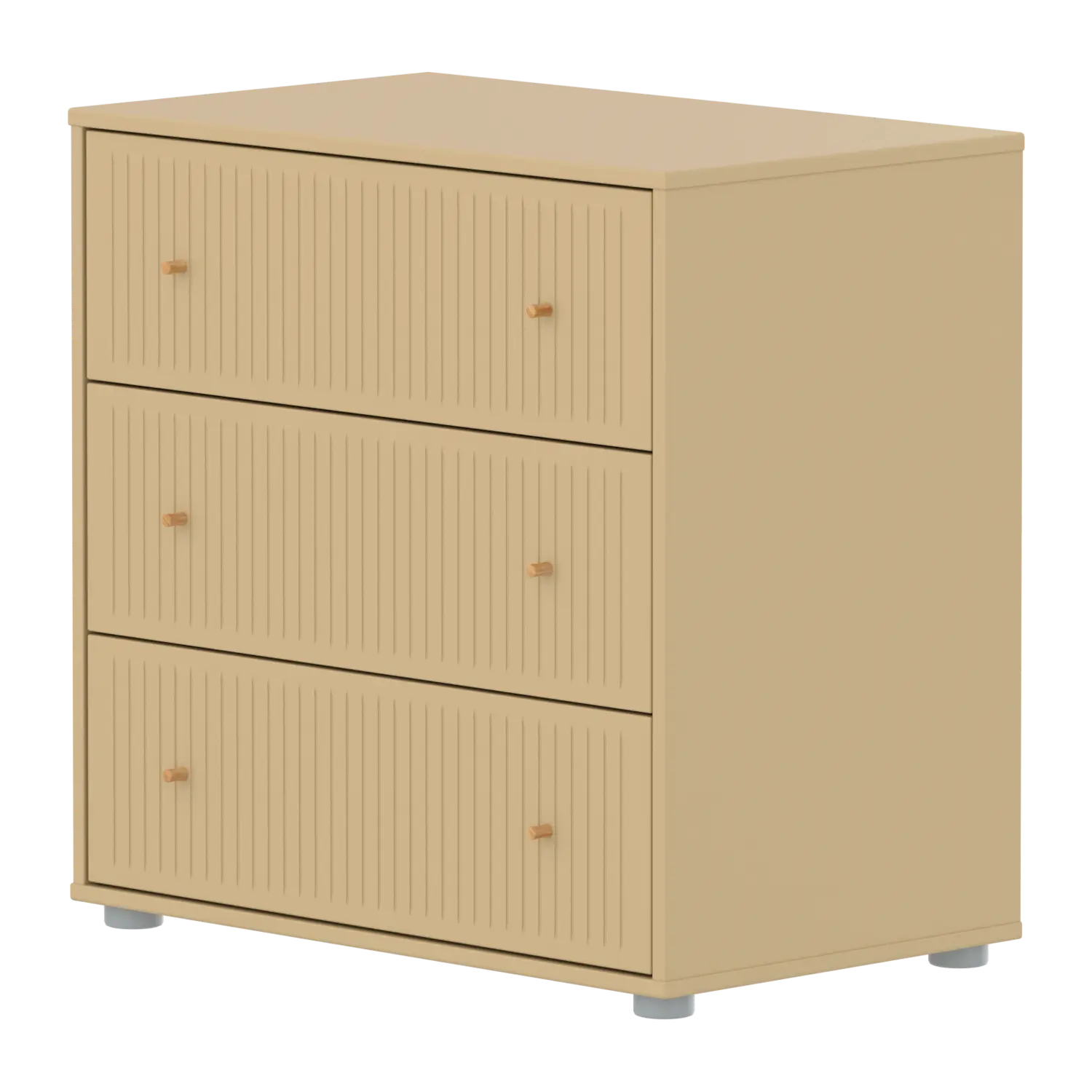 flexa-saga-kommode-3-schubladen-mit-rillen-griffe-eiche-oat image 1