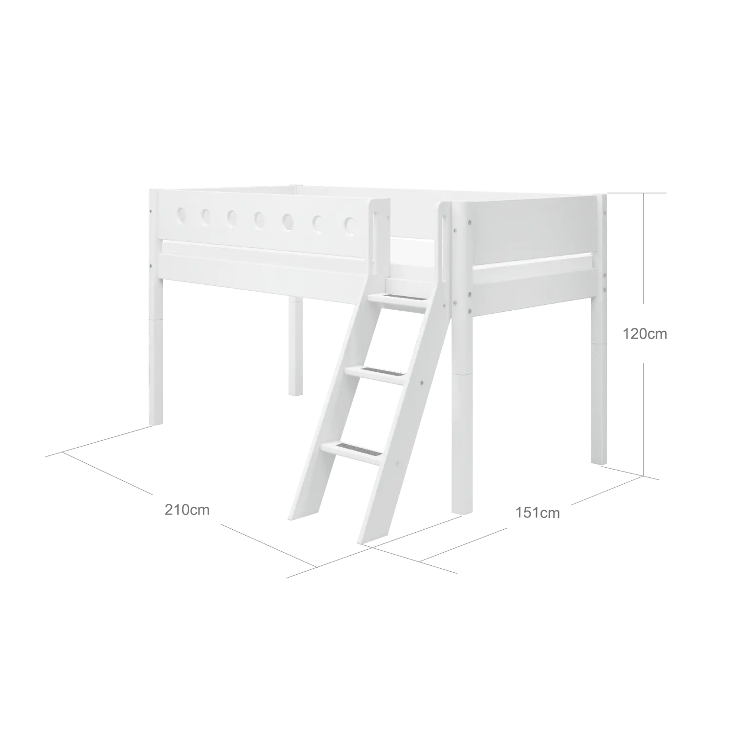 flexa-classic-halbhohes-bett-90x200-cm-wei-mit-schr-gleiter-und-absturzsicherung image 6