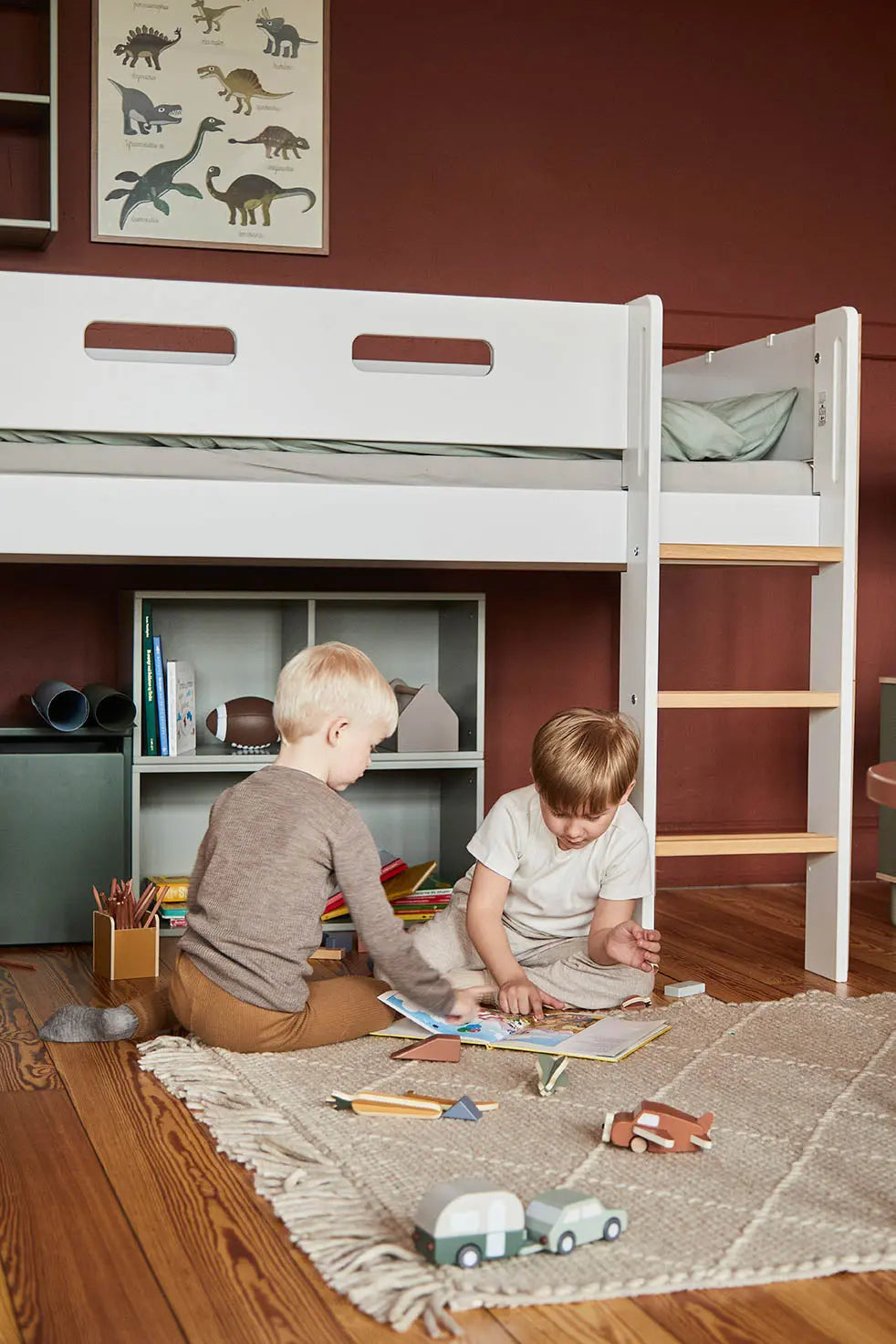 flexa-nor-spielbett-120-cm-mit-leiter-und-absturzsicherung-90x200-cm-wei-eiche image 5