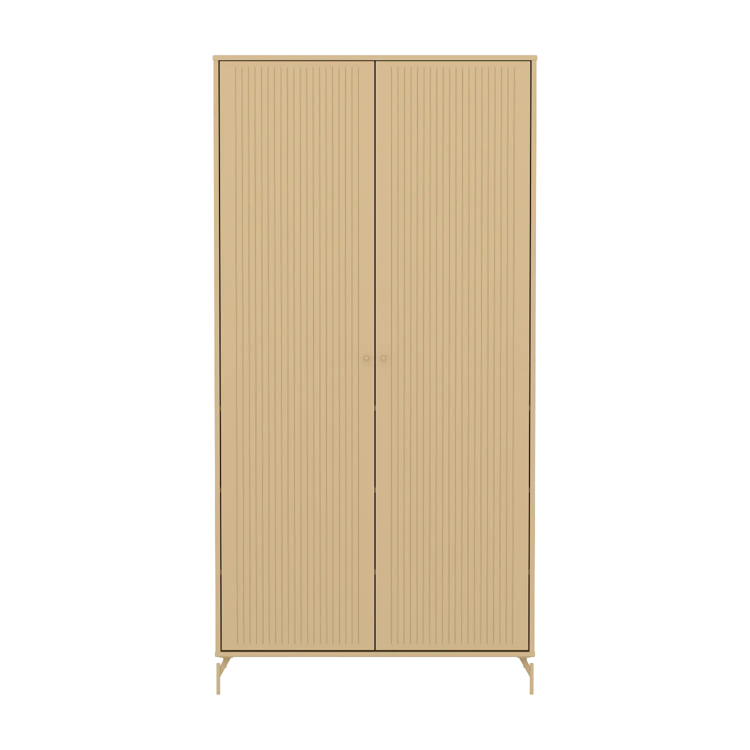 flexa-saga-kleiderschrank-2-t-ren-mit-rillen-metallf-e-oat image 2