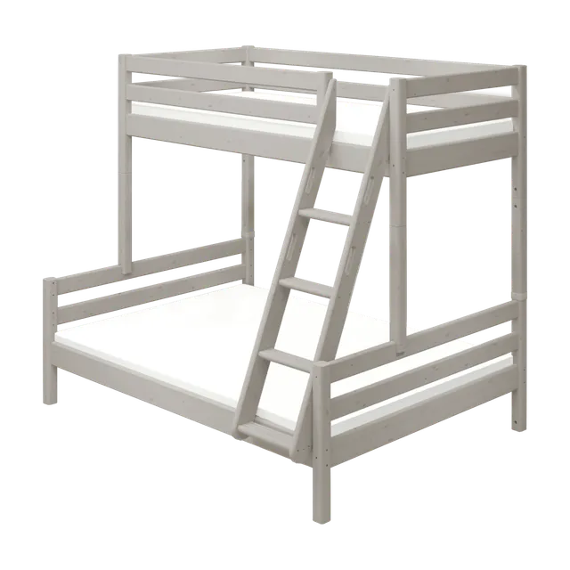 flexa-classic-familienbett-family-bed-90-140x200-cm-mit-leiter-grau-184-cm image 1