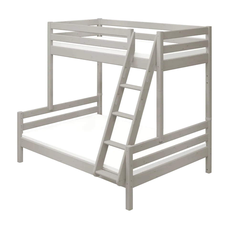 flexa-classic-familienbett-family-bed-90-140x200-cm-mit-leiter-grau-184-cm image 1